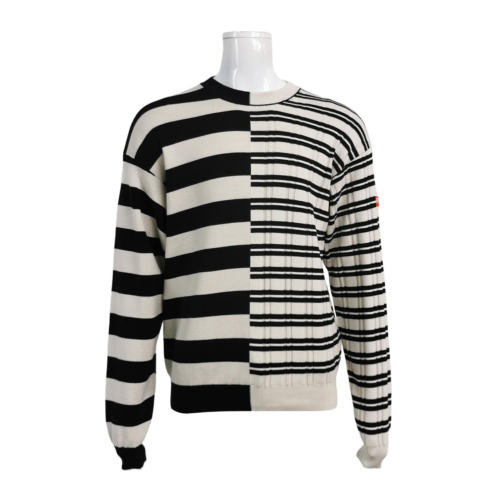 Kenzo Kenzo Split Striped Wool Cotton Sweater Size M Size US M / EU 48-50 / 2 - 1 Thumbnail