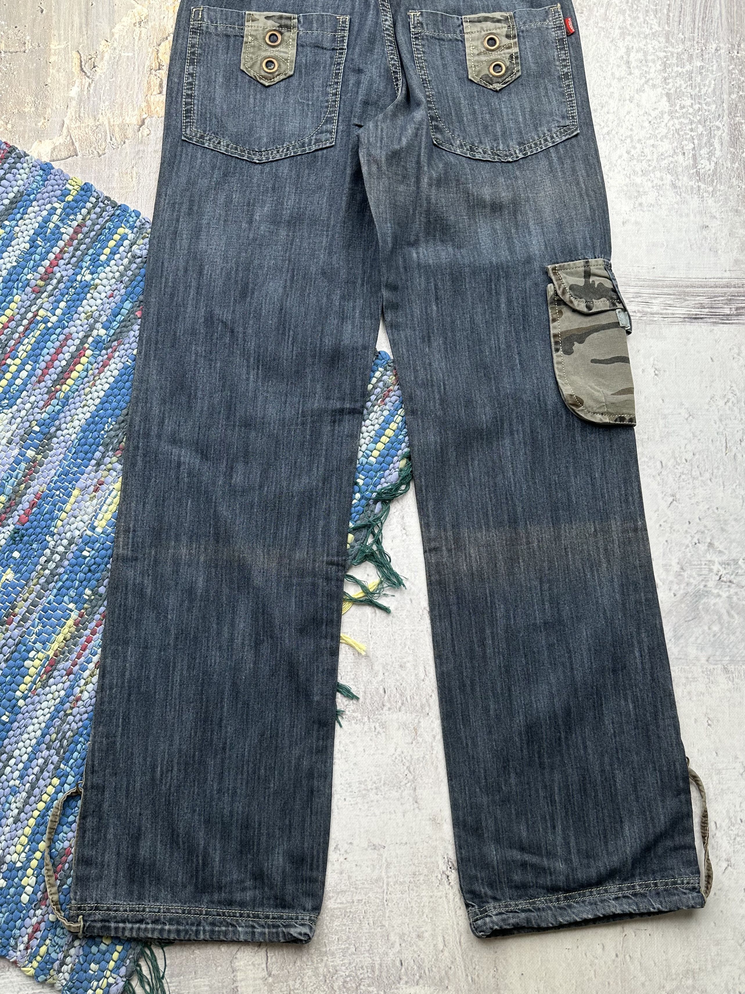 Japanese Brand Vintage Cargo Wide Jeans A471D15(26) Size US 32 / EU 48 - 6 Thumbnail