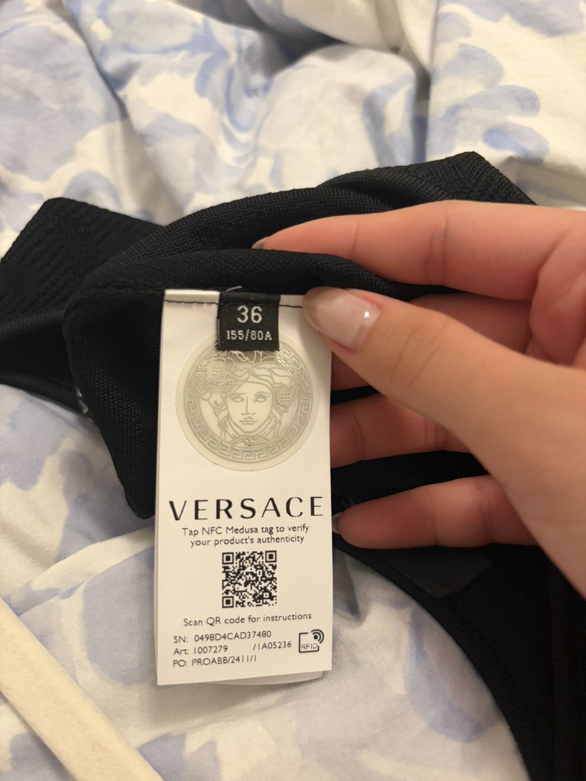 Versace Versace Jacquard Stretch Viscose Fitted Knit Dress Size XS / US 0-2 / IT 36-38 - 2 Thumbnail