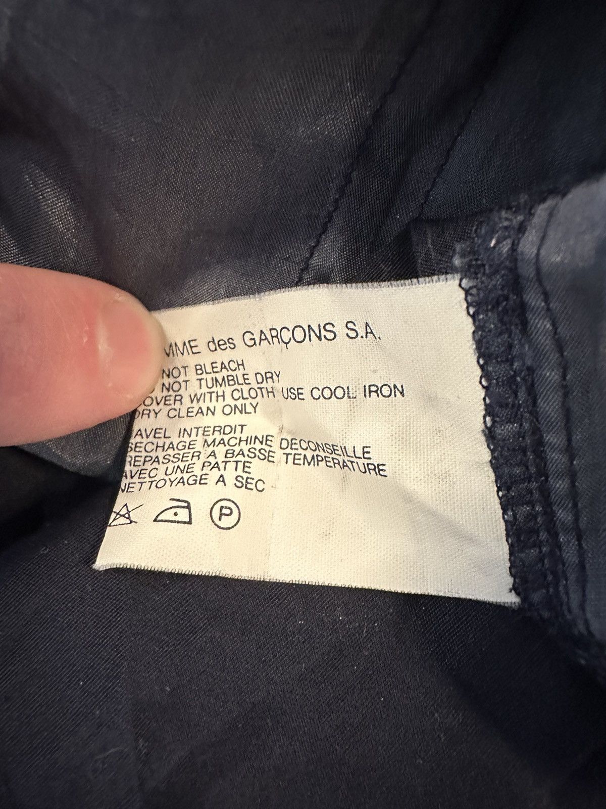 Comme des Garcons × Comme des Garcons SHIRT Distressed Virtical Patch Oversize Shirt Size US L / EU 52-54 / 3 - 5 Thumbnail