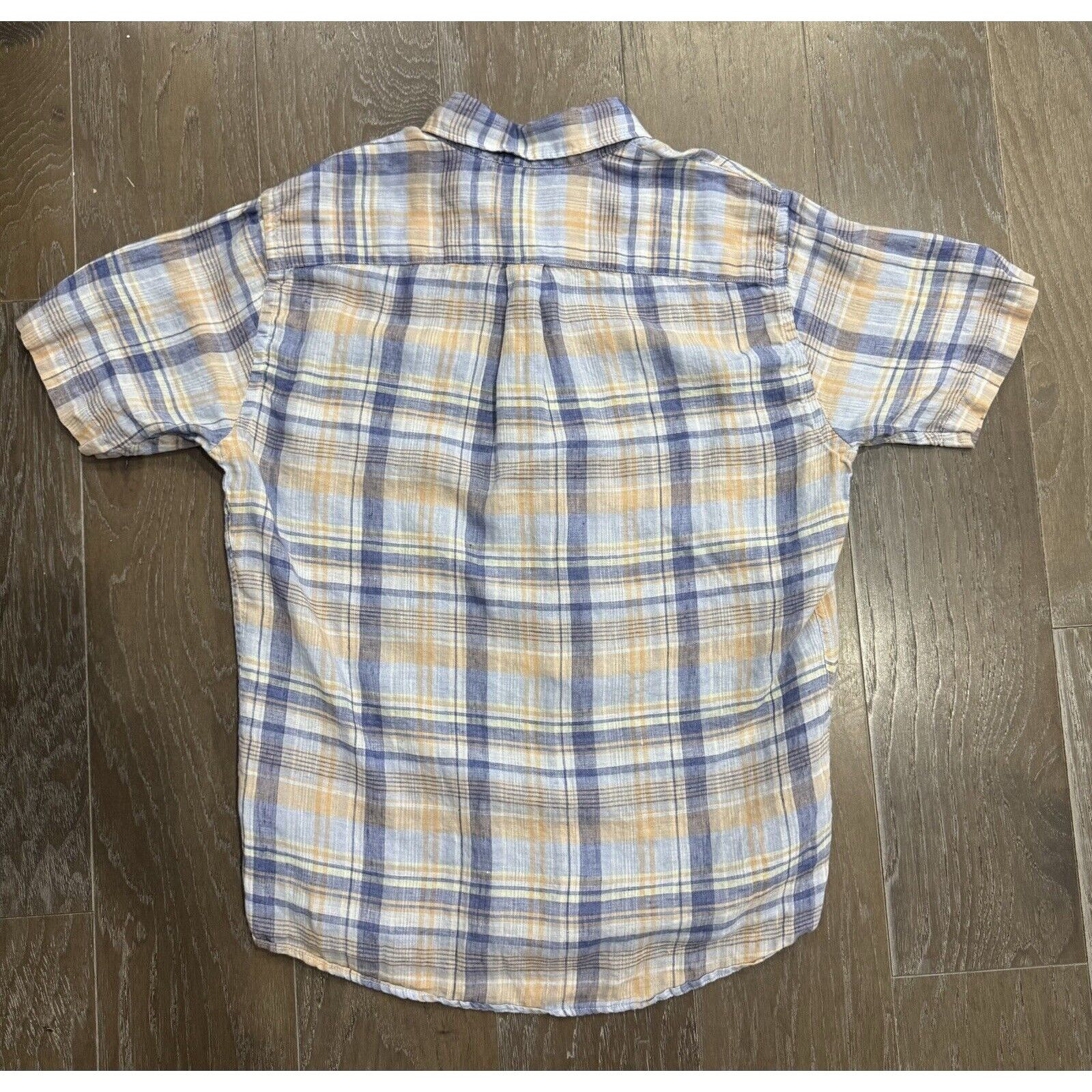Peter Millar Peter Millar Shirt Short Sleeve Button Up Plaid Linen M Size US M / EU 48-50 / 2 - 5 Thumbnail