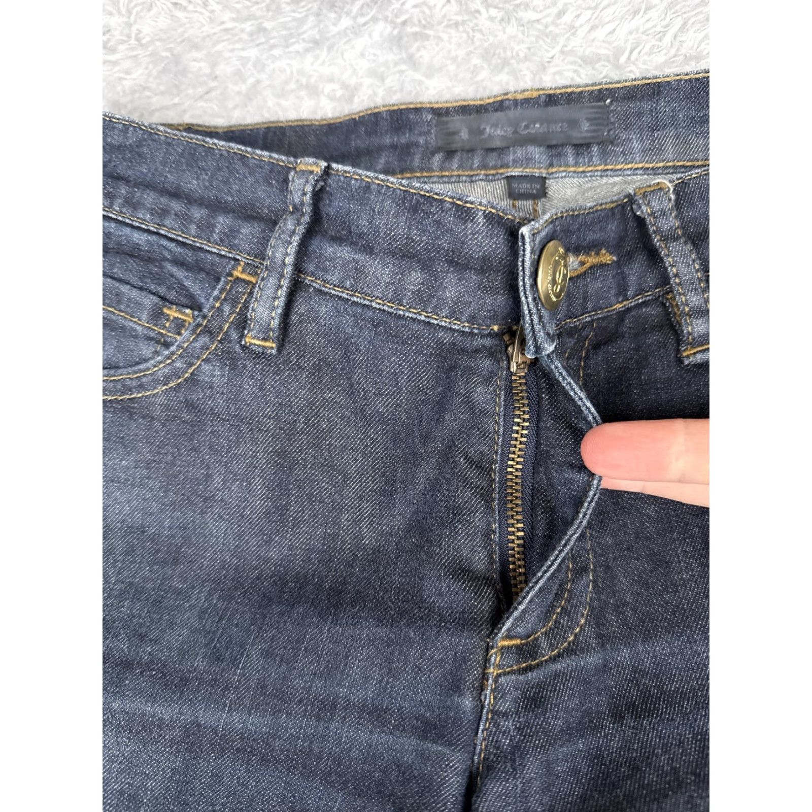 Juicy Couture Juicy Couture Jeans Womens 27 Dark Wash Skinny Mid Rise Denim Casual Classic Size 27" / US 4 / IT 40 - 5 Thumbnail