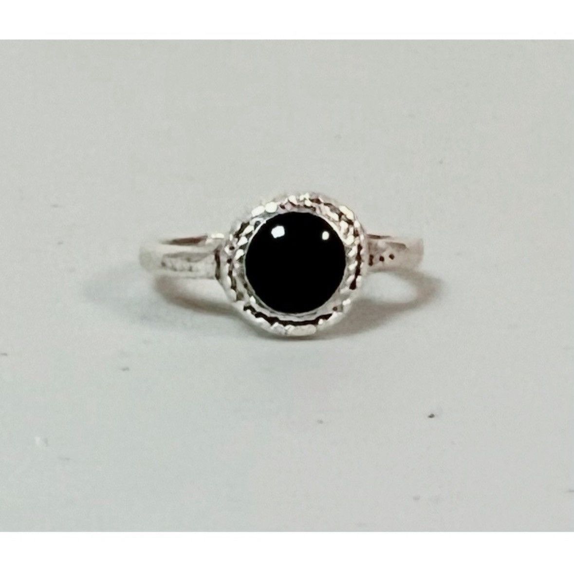 Japanese Brand × Vintage Silver Black Round Onyx Gem Gemstone Toe Ring Jewelry 🖤 Size ONE SIZE - 1 Thumbnail