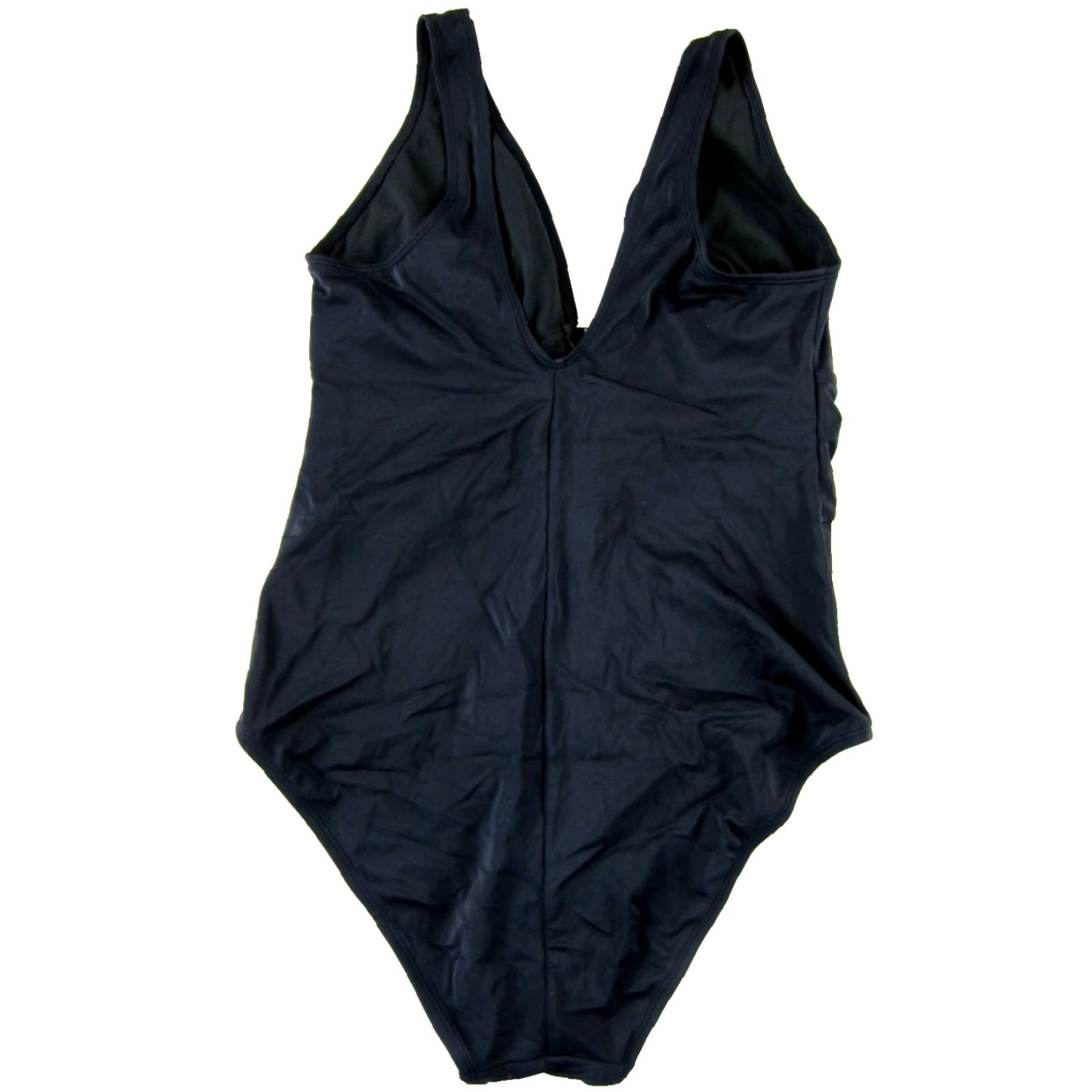 Vintage Adore Me Classic Black Silver V-Neck Slimming One Piece Swimsuit Women Size 1X Size ONE SIZE - 2 Thumbnail