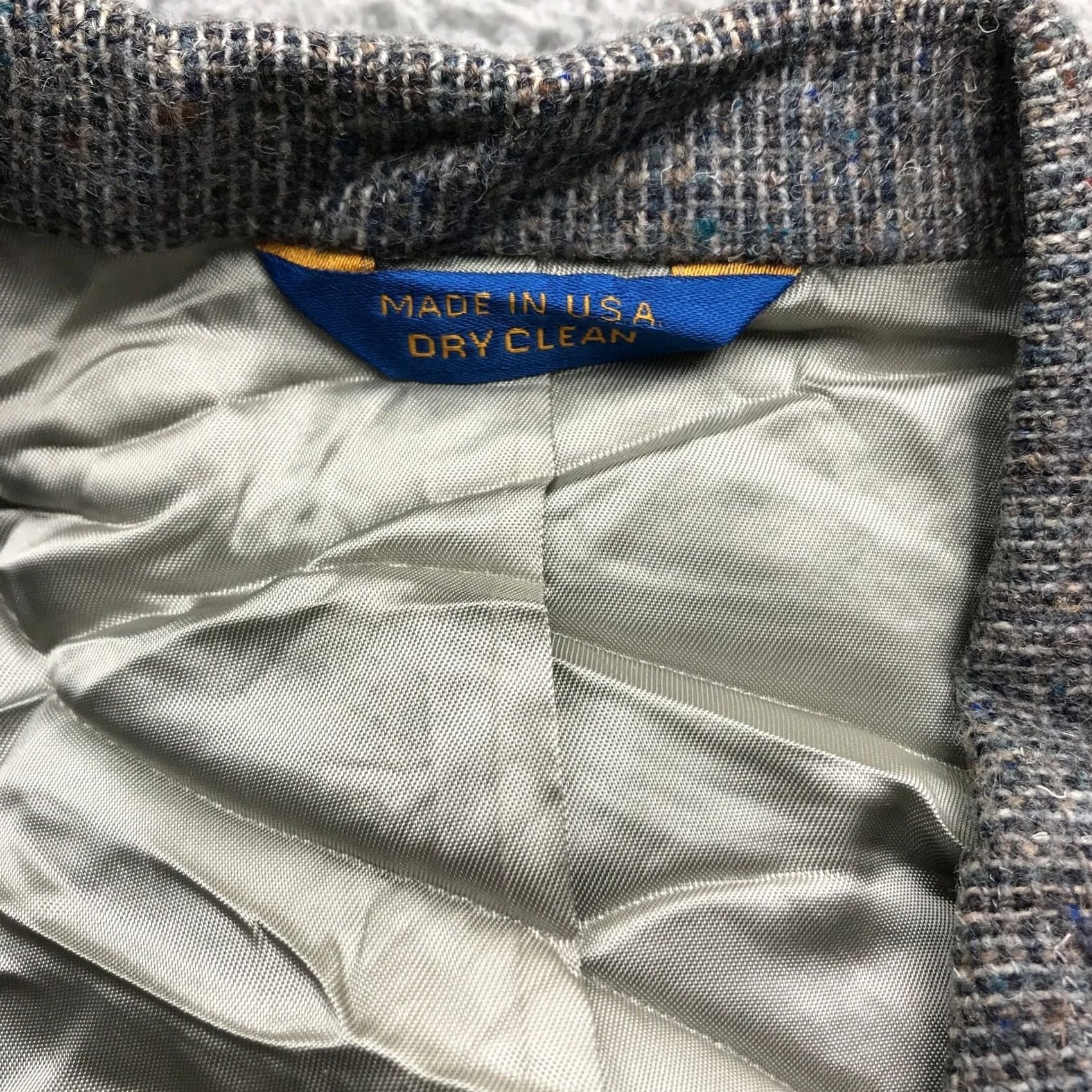 Pendleton VINTAGE Pendleton Wool Lined Blazer Coat Jacket Mens 46 XXL Notched Collar Pockets Gray Size 46R - 6 Thumbnail