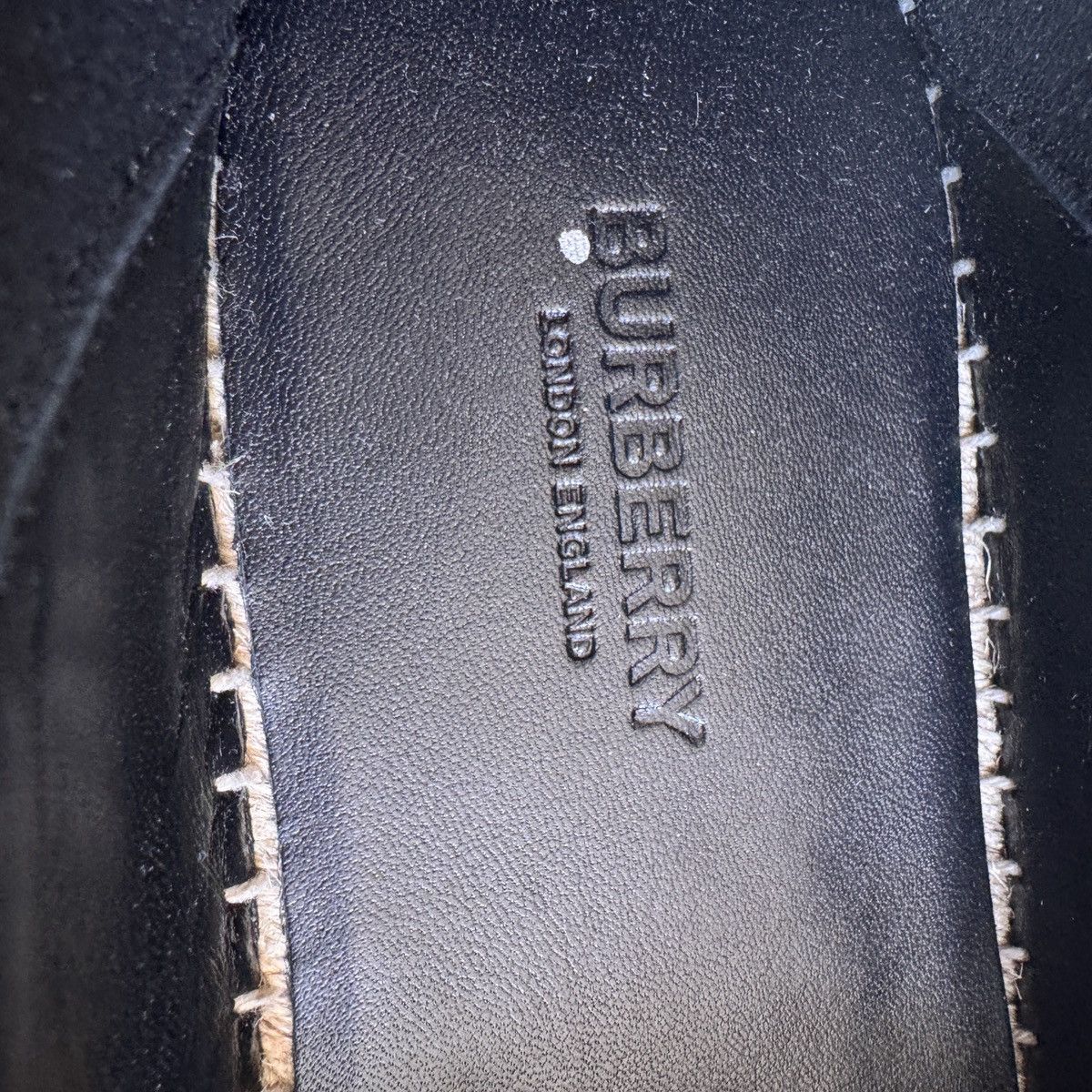 Burberry BURBERRY Men’s Leather EKD Motif Espadrille Black Size 41 Size US 8 / EU 41 - 9 Thumbnail