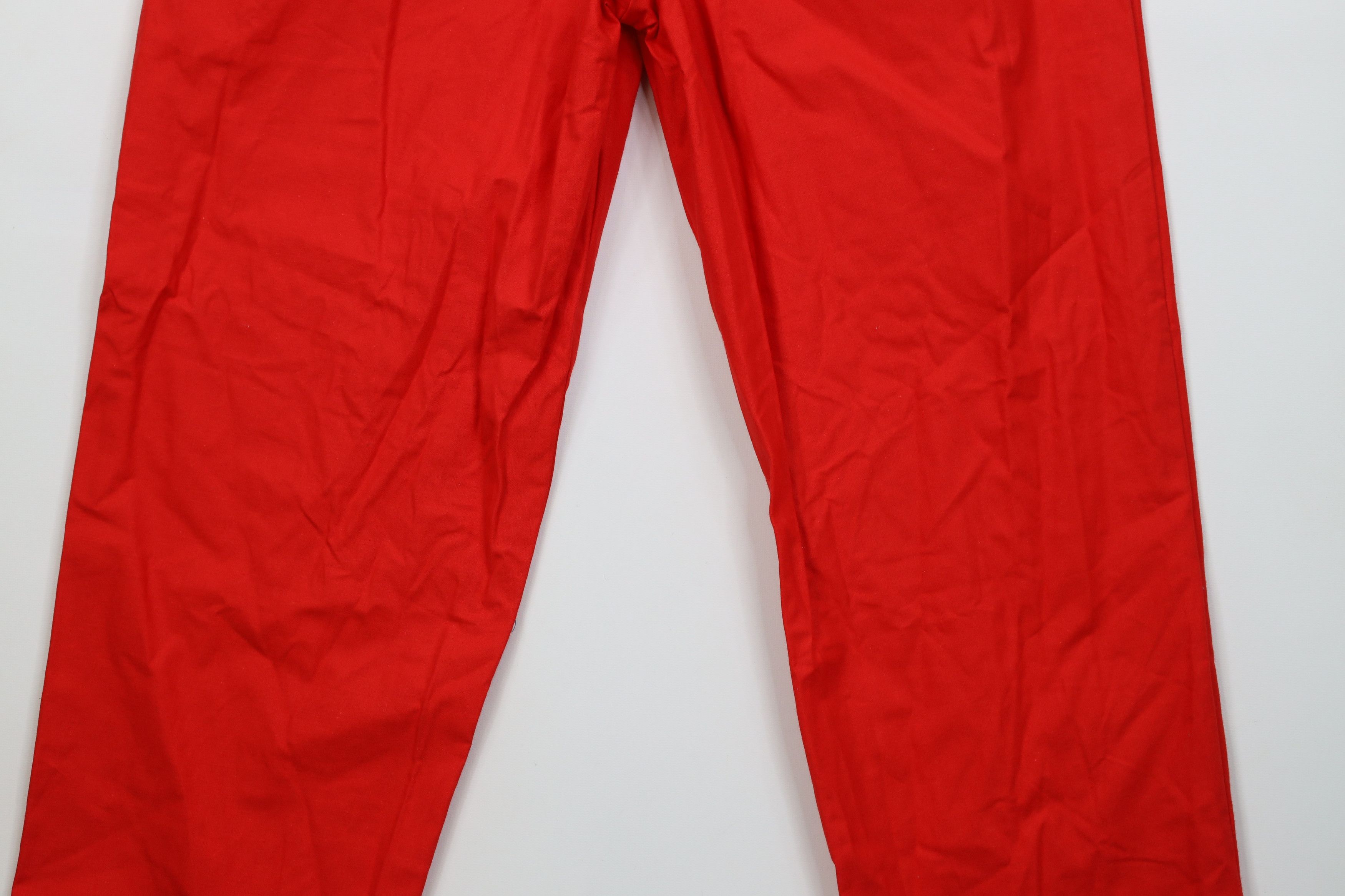 Vintage Vintage 70s Streetwear Straight Leg Pants Cotton Red USA Size 40" / US 18 - 10 Thumbnail