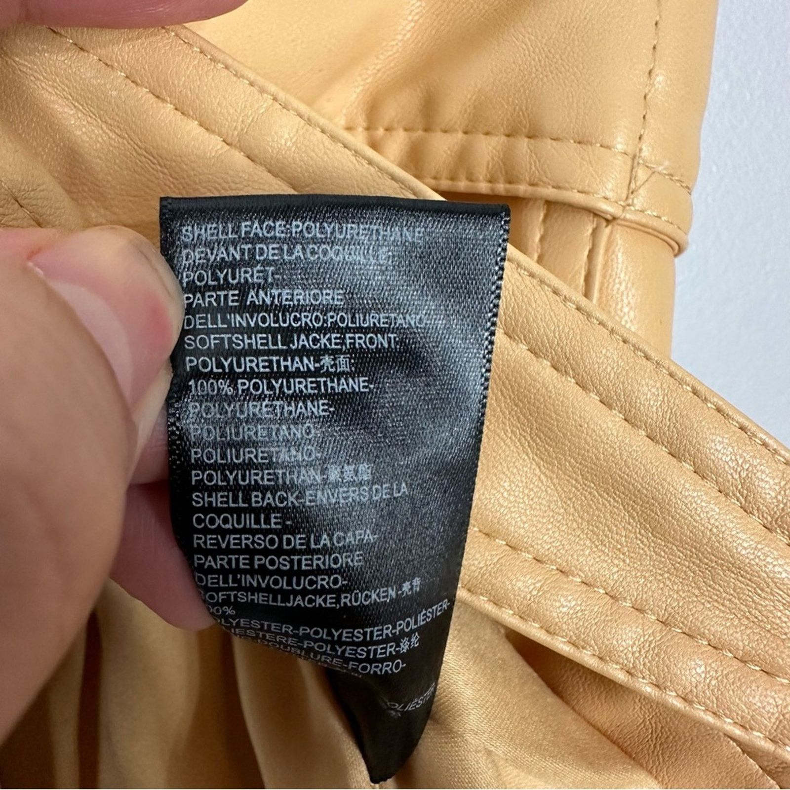 Urban Outfitters NWT Urban Outfitters Faux Leather Belted Mini Skirt Peach XS Size 26" / US 2 / IT 38 - 11 Thumbnail