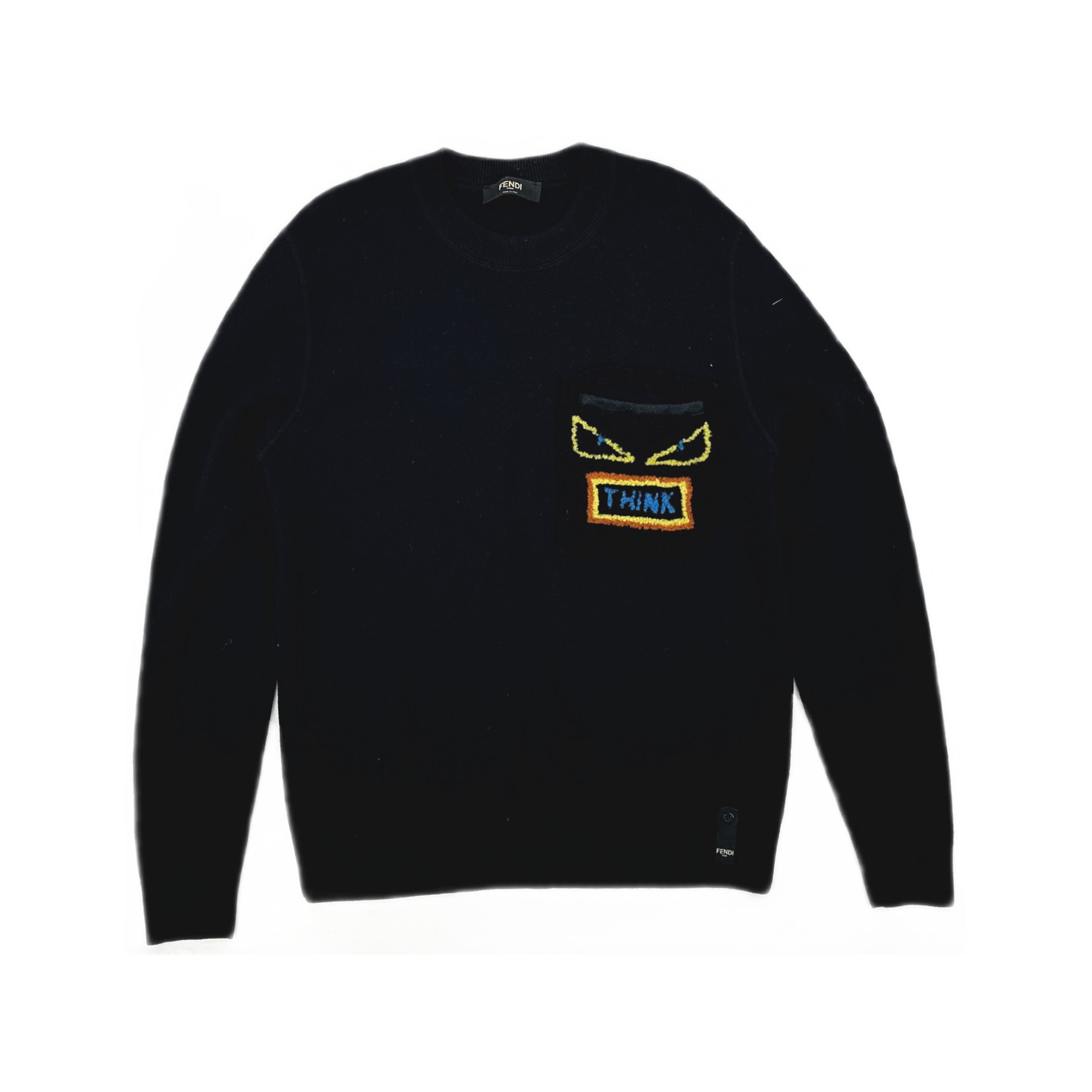 Fendi Fendi Think Monster Eyes Crewneck Sweater Size L Size US L / EU 52-54 / 3 - 1 Thumbnail