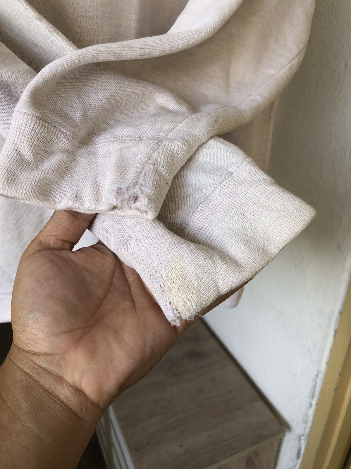 Issey Miyake Vintage 90s Issey Miyake IS Logo Distressed Crewneck Size M / US 6-8 / IT 42-44 - 11 Thumbnail