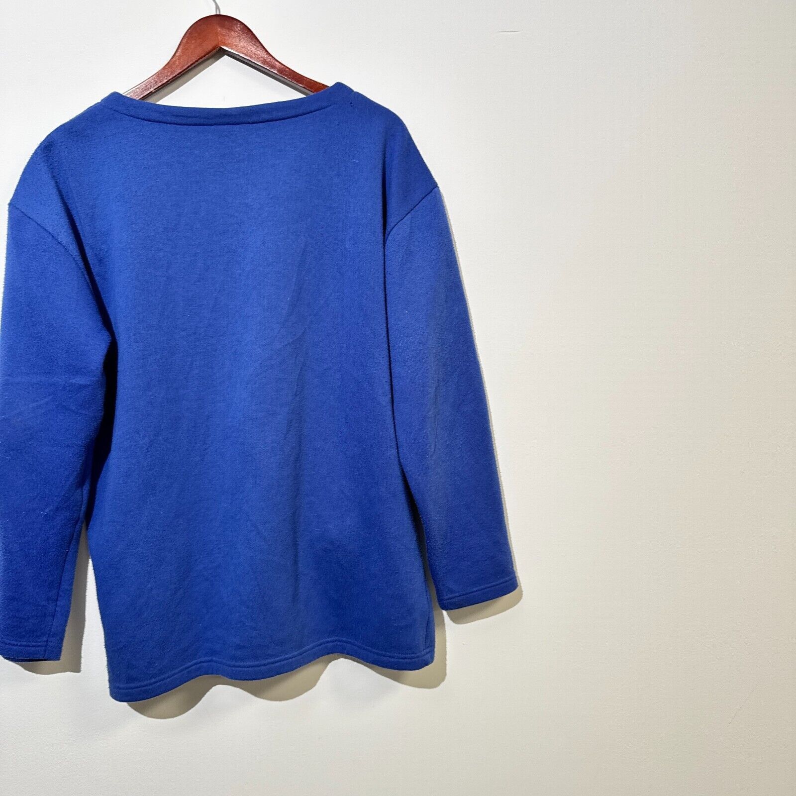 Vintage Vintage Unisex Blue Cotton Cardigan Size M/L Regular Fit 90s Size US L / EU 52-54 / 3 - 11 Thumbnail