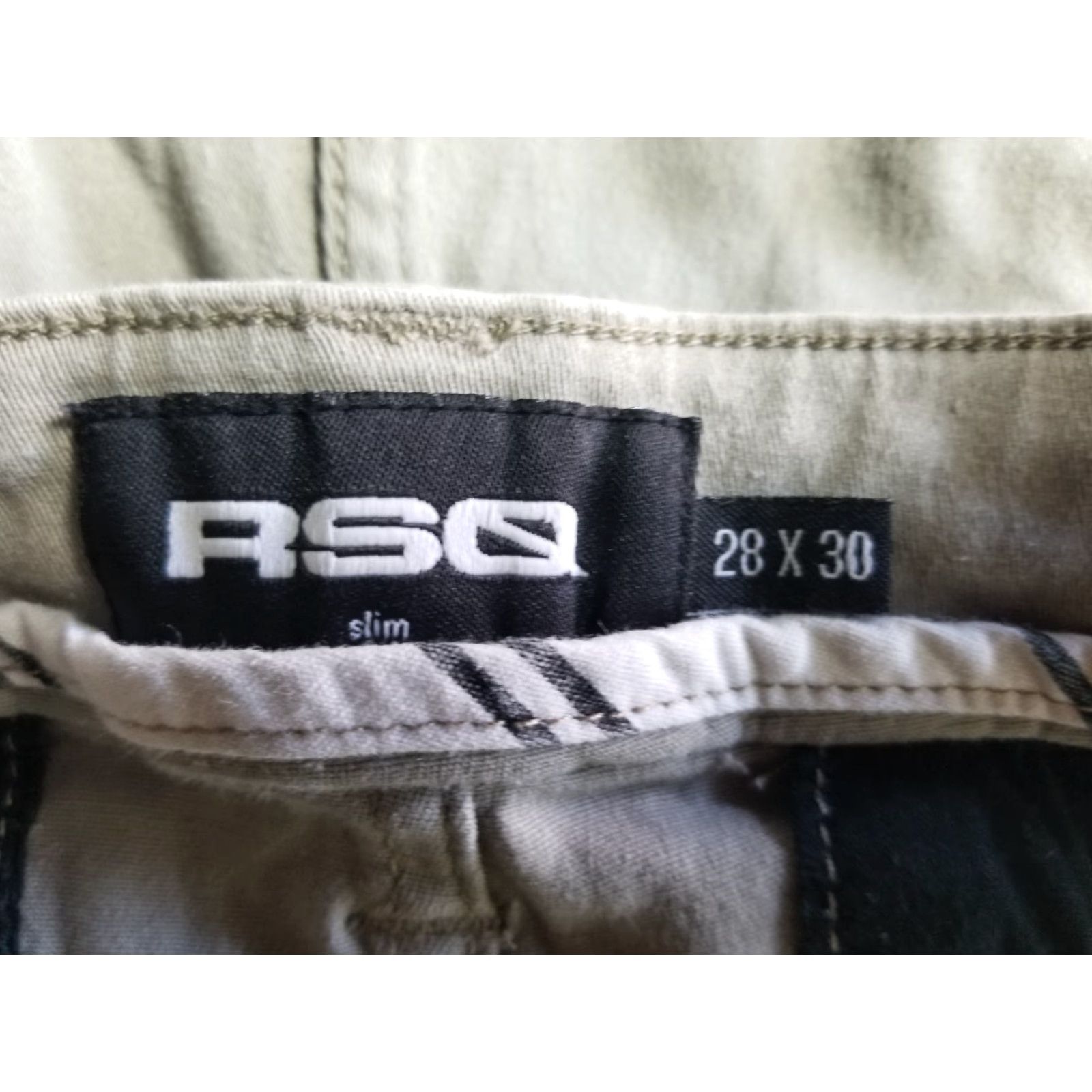 Rsq RSQ Jeans Mens 28x30 Khaki Beige Slim Straight 5-Pocket Cotton Spandex Regular Jeans Mens Size US 28 / EU 44 - 6 Thumbnail