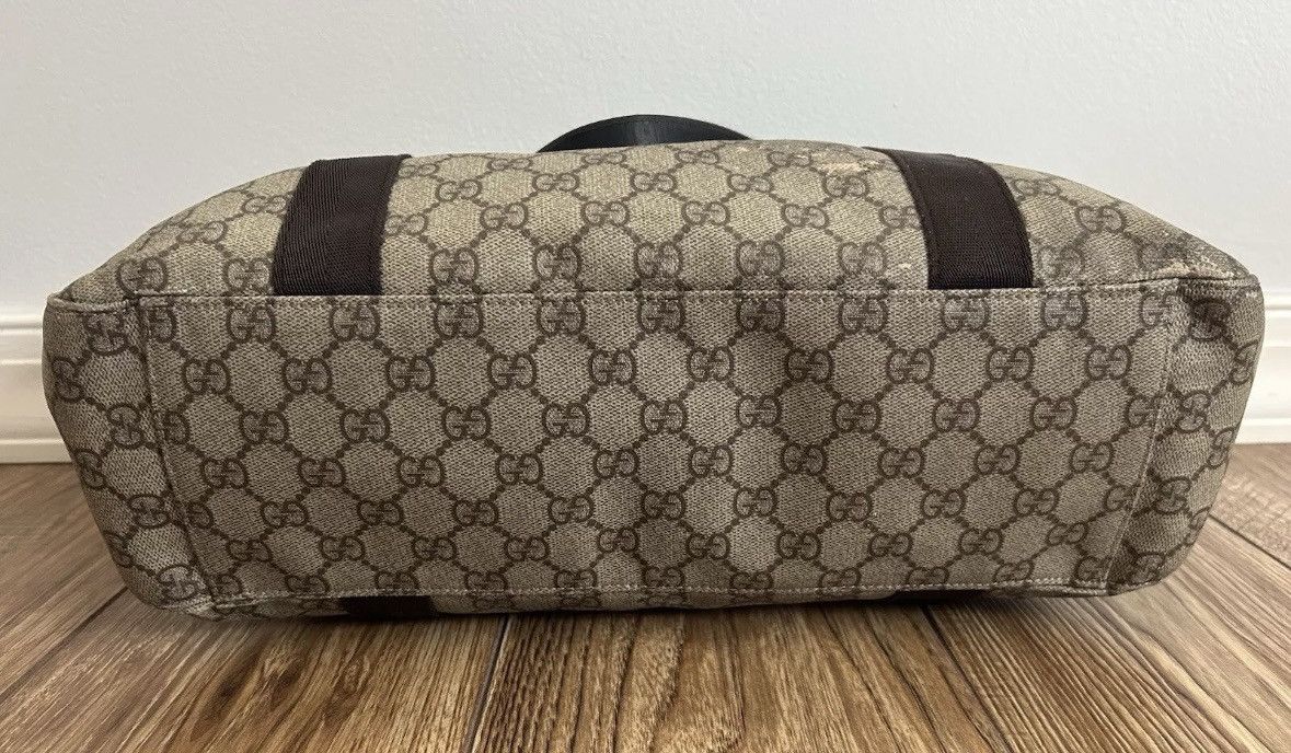 Gucci GUCCI GG Monogram Supreme Tote Bag Handbag Brown Size ONE SIZE - 8 Thumbnail