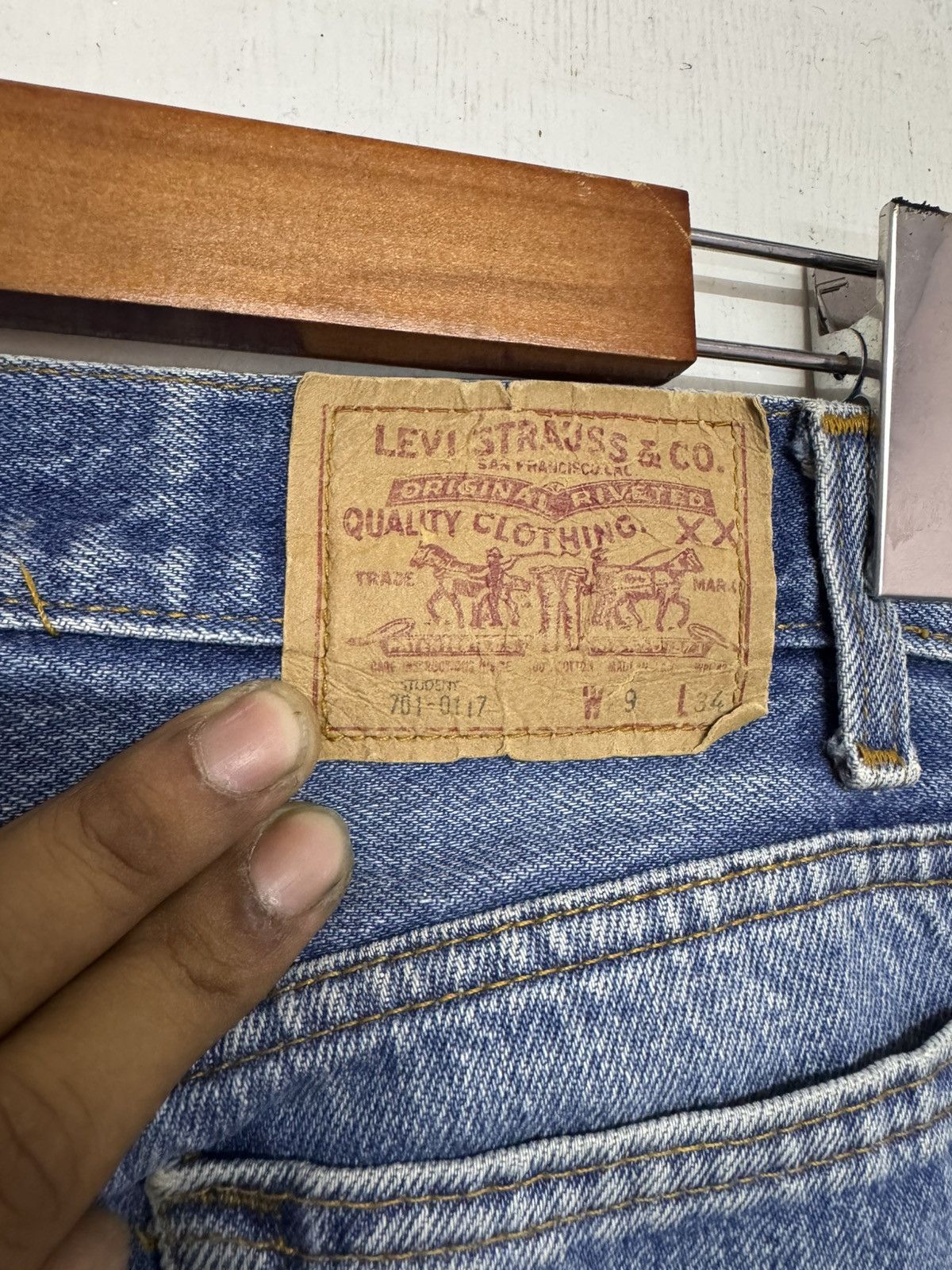 Handmade × Levi's × Levi's Vintage Clothing Vintage Levis customade sunfaded Size 31" - 8 Thumbnail