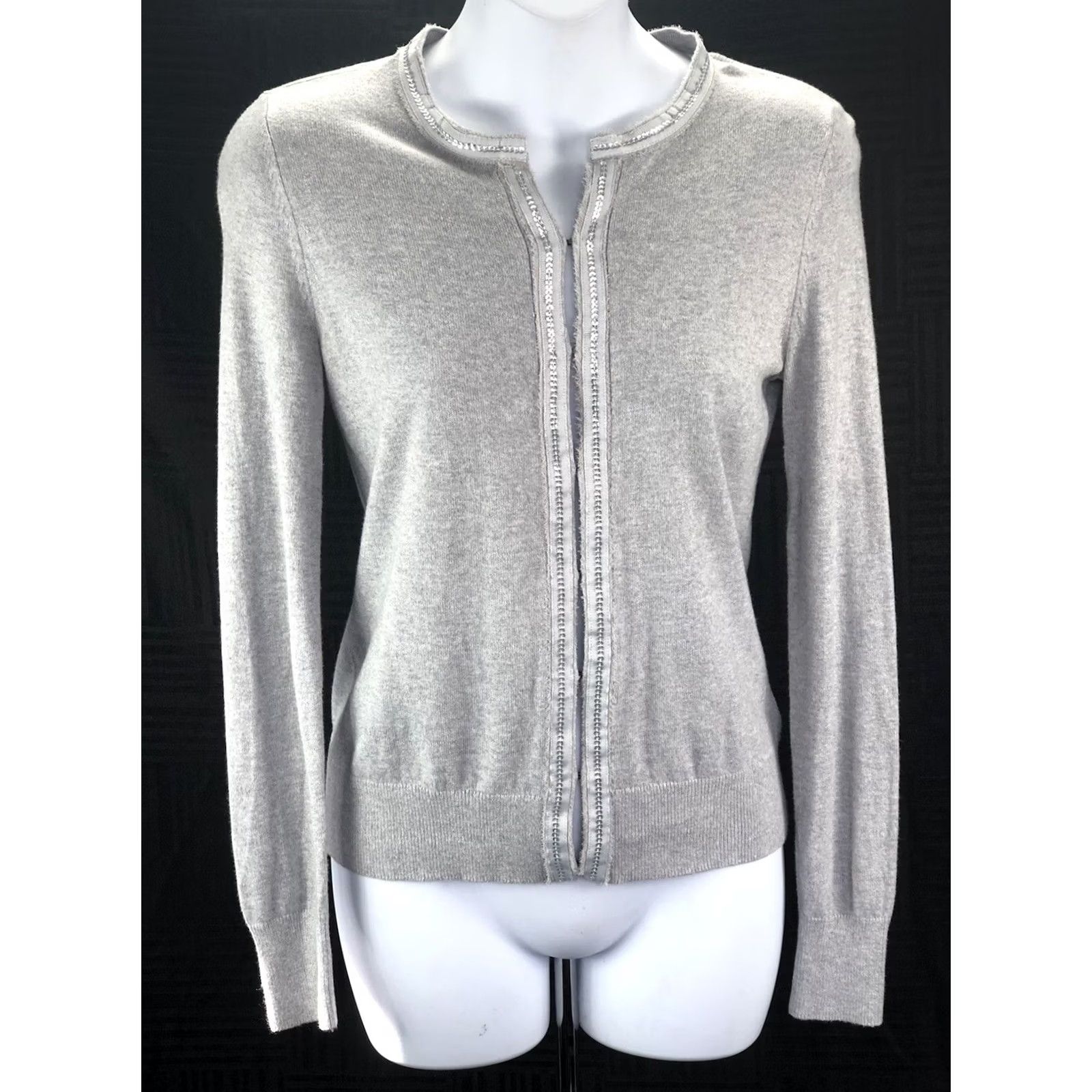Banana Republic Banana Republic cardigan sweater XSP gray long sleeve hook front Y2K Grunge Boho Womens Size XS / US 0-2 / IT 36-38 - 6 Thumbnail