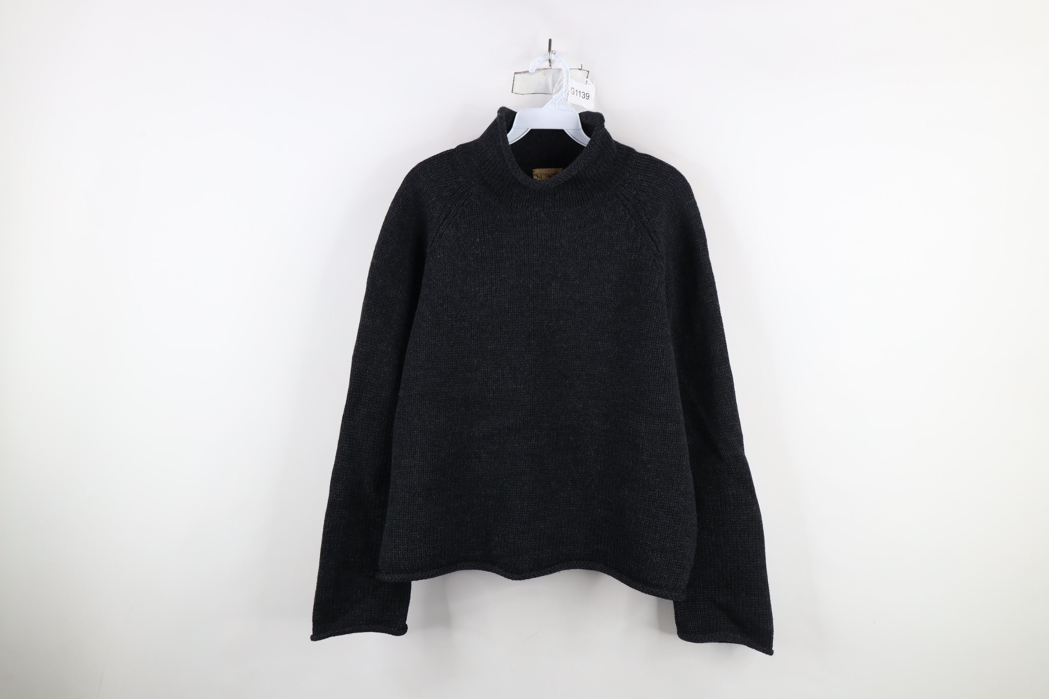 J.Crew × Vintage Vintage 90s J Crew Marled Wool Knit Turtleneck Sweater Size L / US 10 / IT 46 - 1 Thumbnail