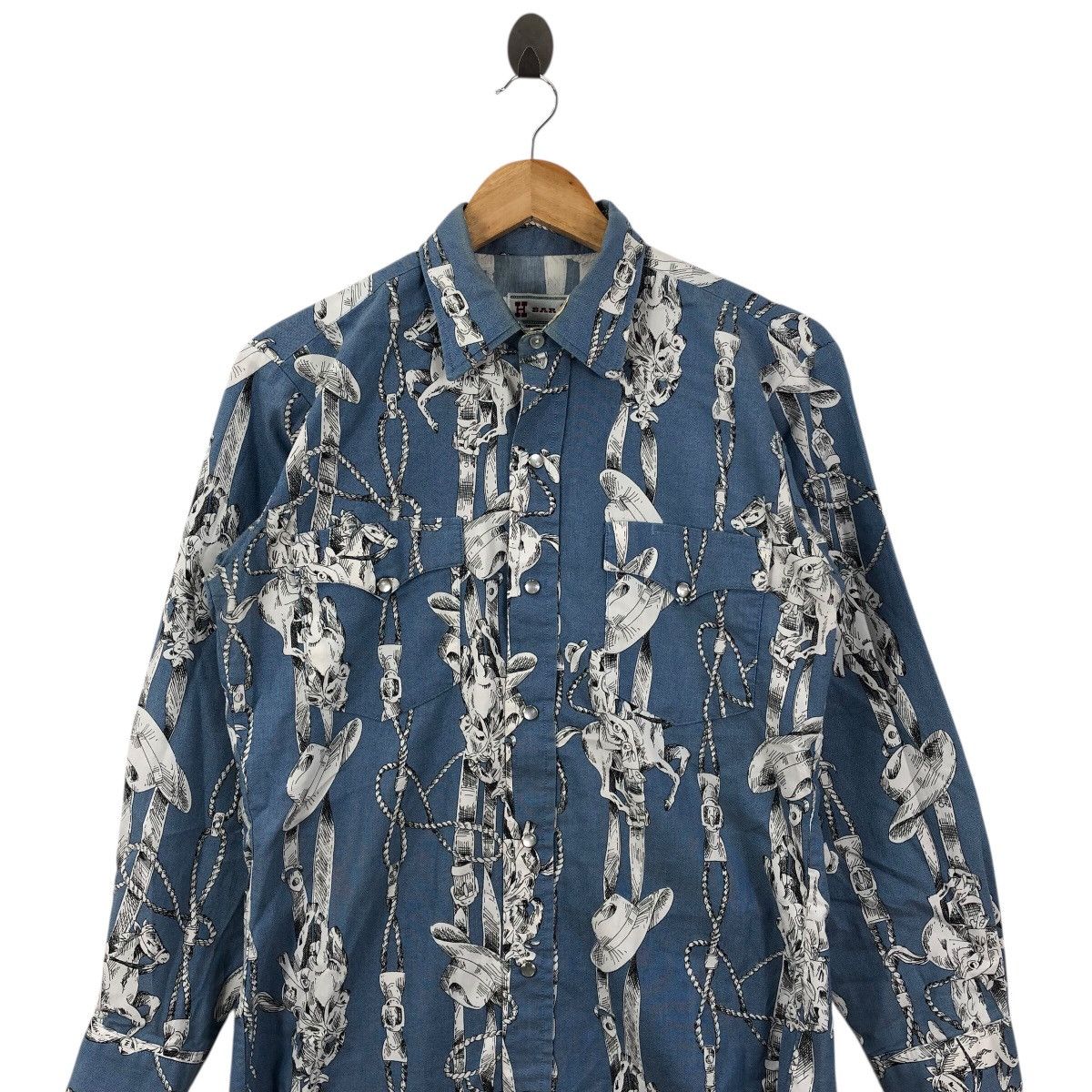 Vintage Vintage 70s 80s H BAR C CALIFORNIA Ranchwear Western Shirt Size US M / EU 48-50 / 2 - 2 Thumbnail