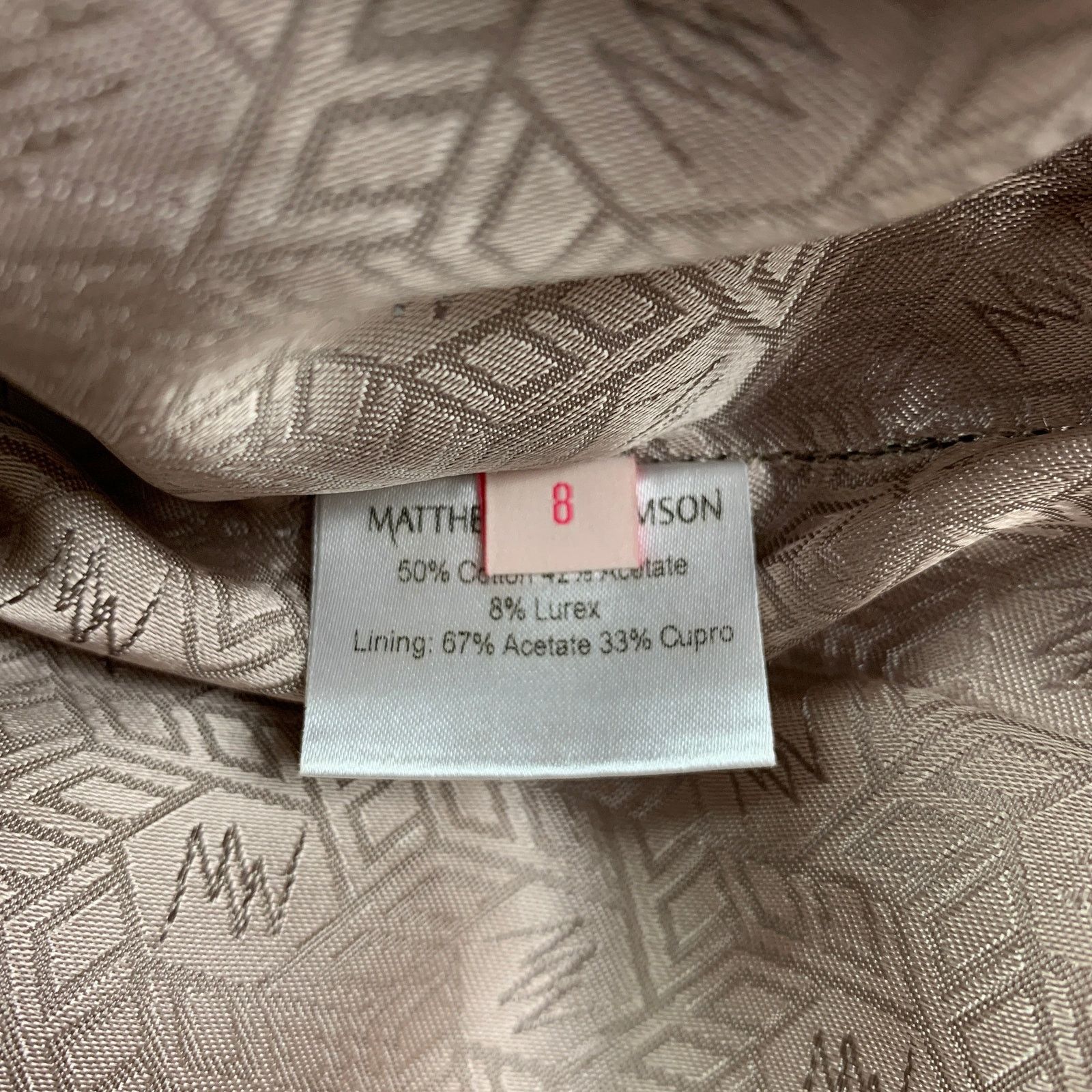 Matthew Williamson MATTHEW WILLAMSON Gold Metallic Cotton Geometric Size S / US 4 / IT 40 - 5 Thumbnail