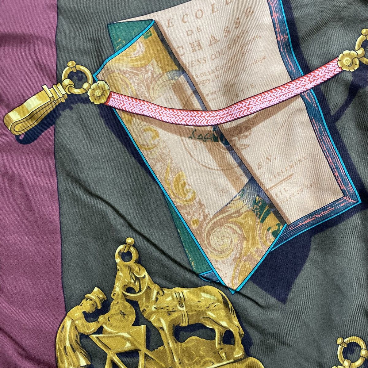 Hermes 90s Arcive Hermes Paris Equestrian Scarf Graphic Silk Shirt Size US L / EU 52-54 / 3 - 4 Thumbnail