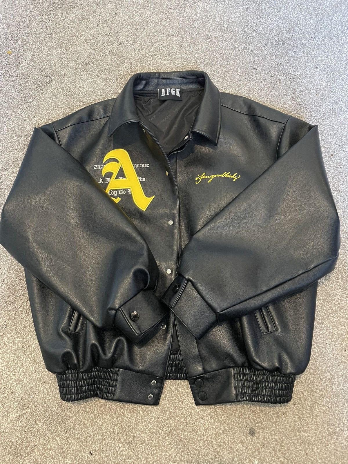 Vintage A Few Good Kids Bomber Jacket – Black Size US L / EU 52-54 / 3 - 2 Thumbnail
