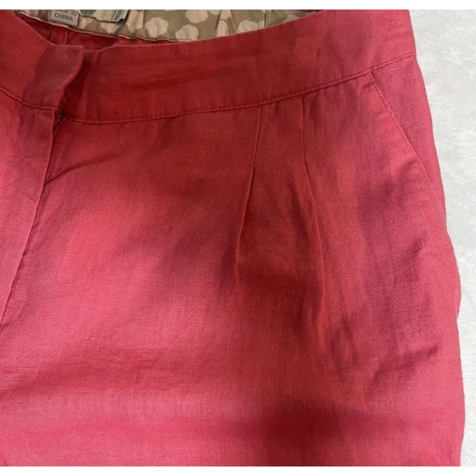 Boden Boden Sz 8 Pink Linen Pleat Front Shorts Cuffed 6” Inseam Size 30" / US 8 / IT 44 - 5 Thumbnail