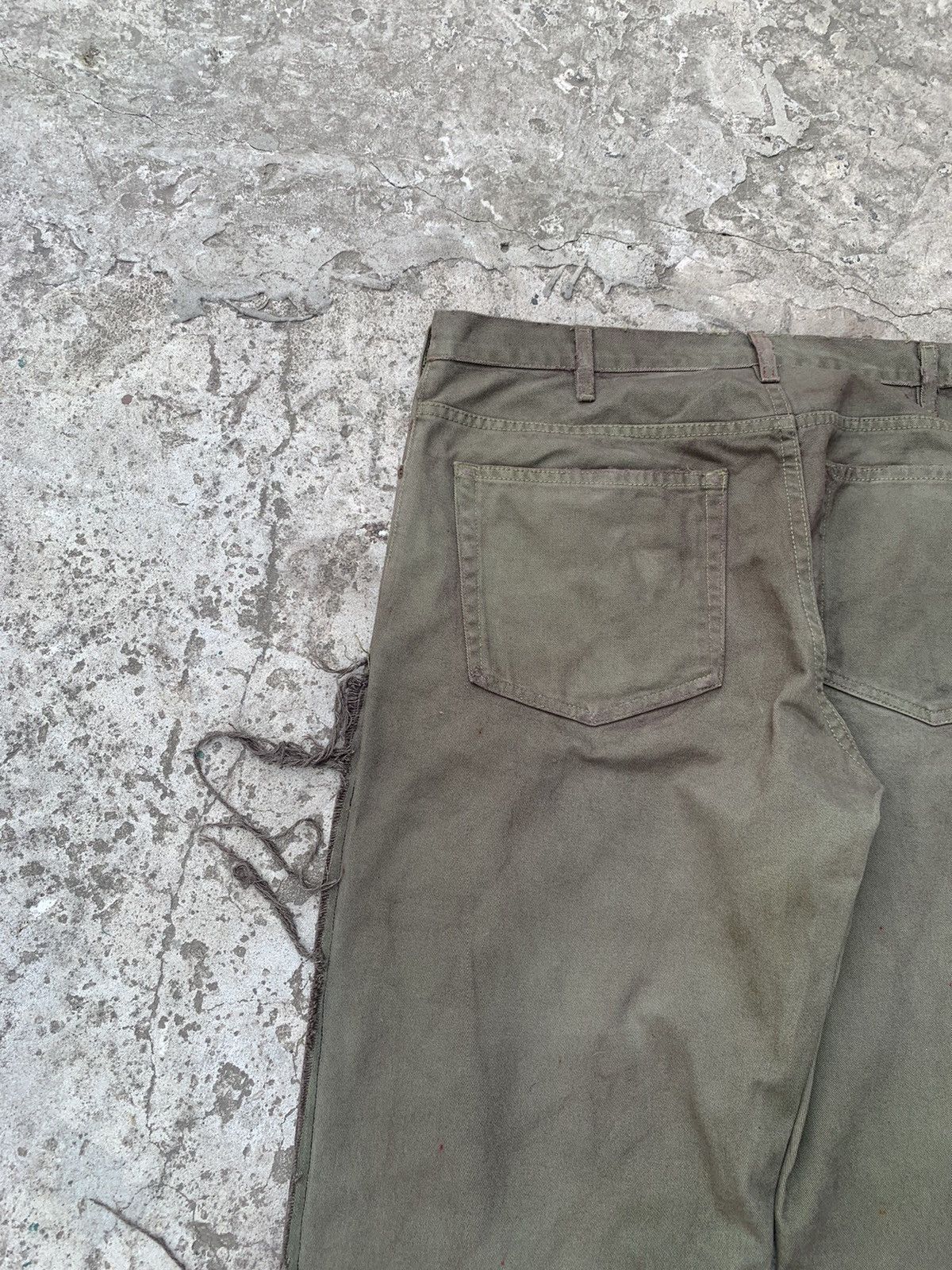 Japanese Brand Custom Wide Dirty Overdyed Distressed Jeans Size US 36 / EU 52 - 11 Thumbnail