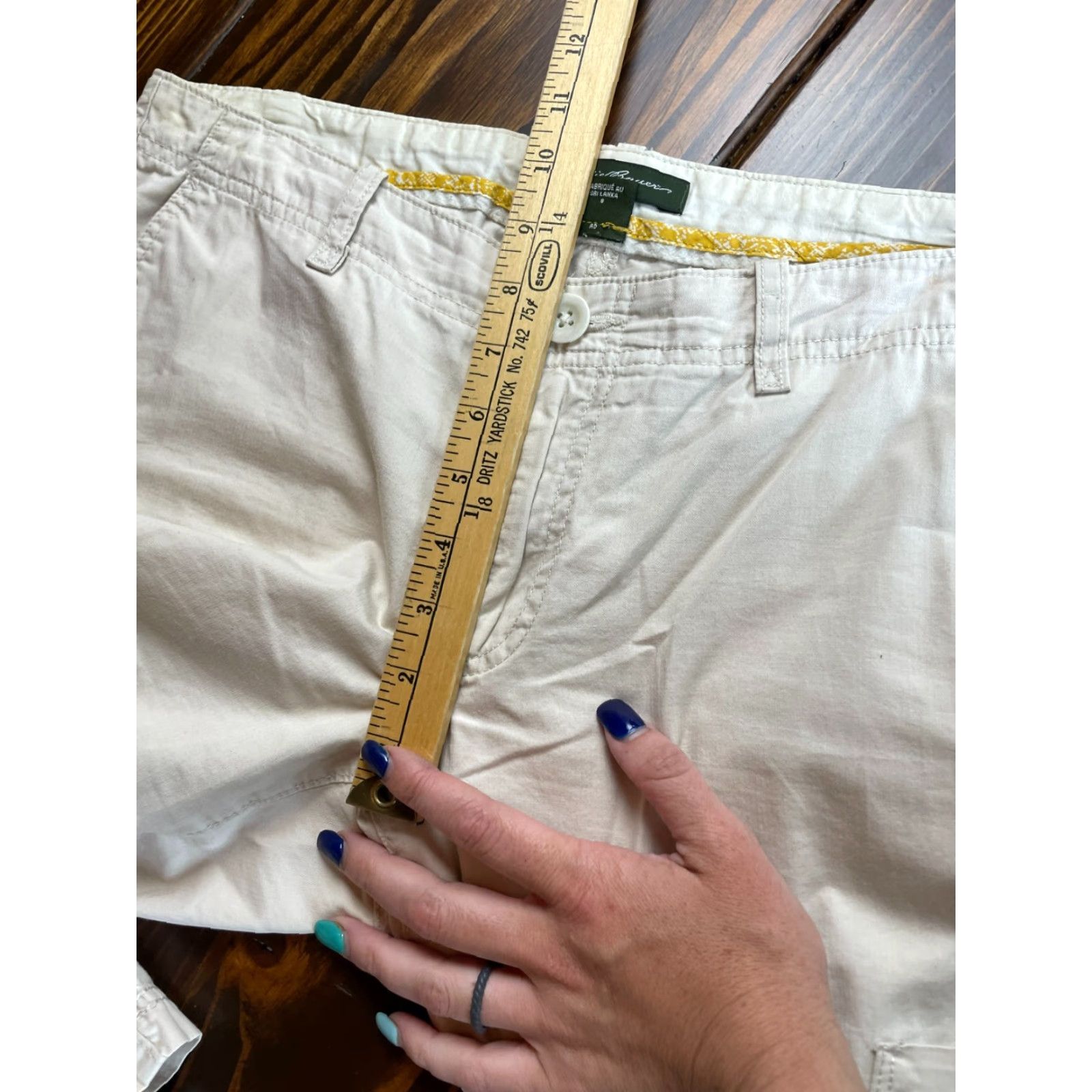 Eddie Bauer Eddie Bauer Pants Women Capri Cargo Tan Brown Cotton Flat Front Straight Leg Inseam 23 in Size 6 Regular Mens Girls Womens Size 24" / US 00 / IT 34 - 5 Thumbnail