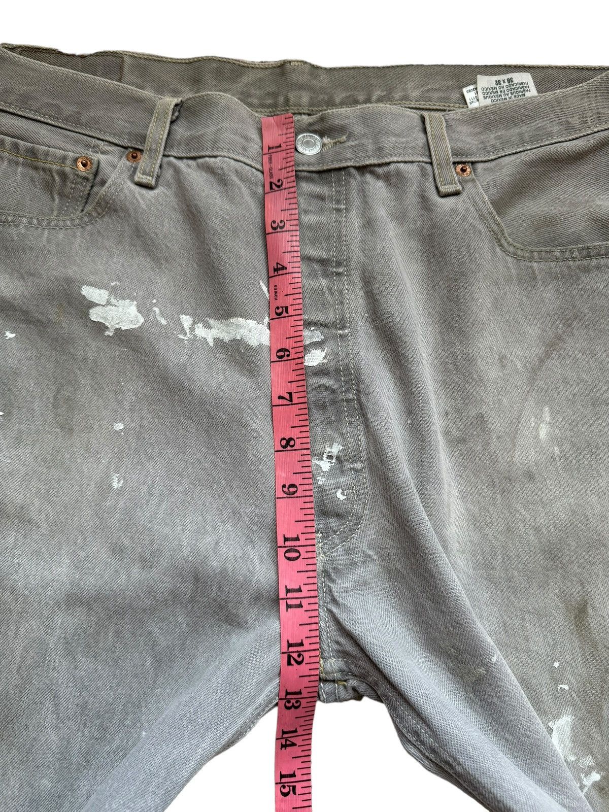 If Six Was Nine Vintage Levi's 501 Grey Wash Painter Denim Jeans Size US 35 - 22 Thumbnail