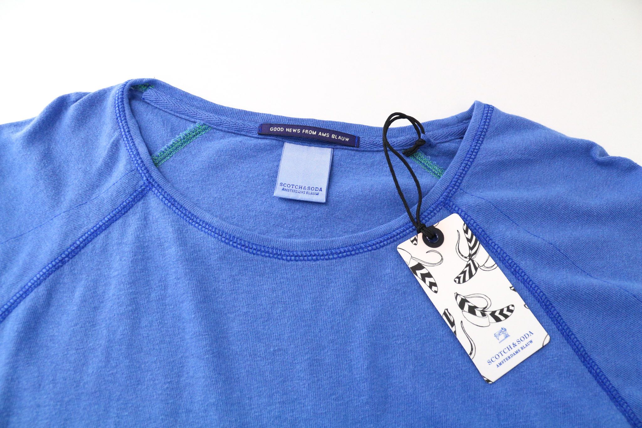 Scotch & Soda AMS BLAUW S/M Blue 3/4 Sleeve Pocket T-Shirt 75481 Size US S / EU 44-46 / 1 - 3 Thumbnail