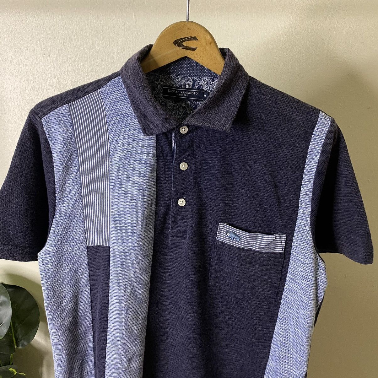 Kansai Yamamoto Kansai Yamamoto Homme Asymmetrical Polo Tee Size US M / EU 48-50 / 2 - 2 Thumbnail