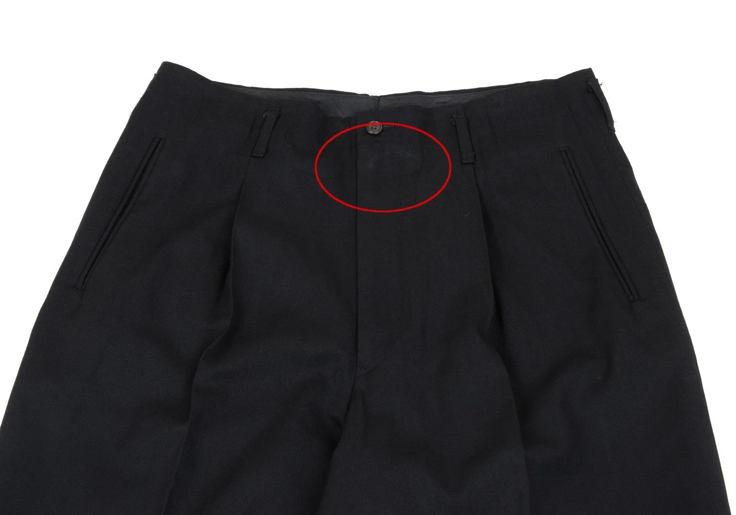 Jean Paul Gaultier Wool Tuck Wide Tapered Pants Black Size 50 Size US 34 / EU 50 - 2 Thumbnail