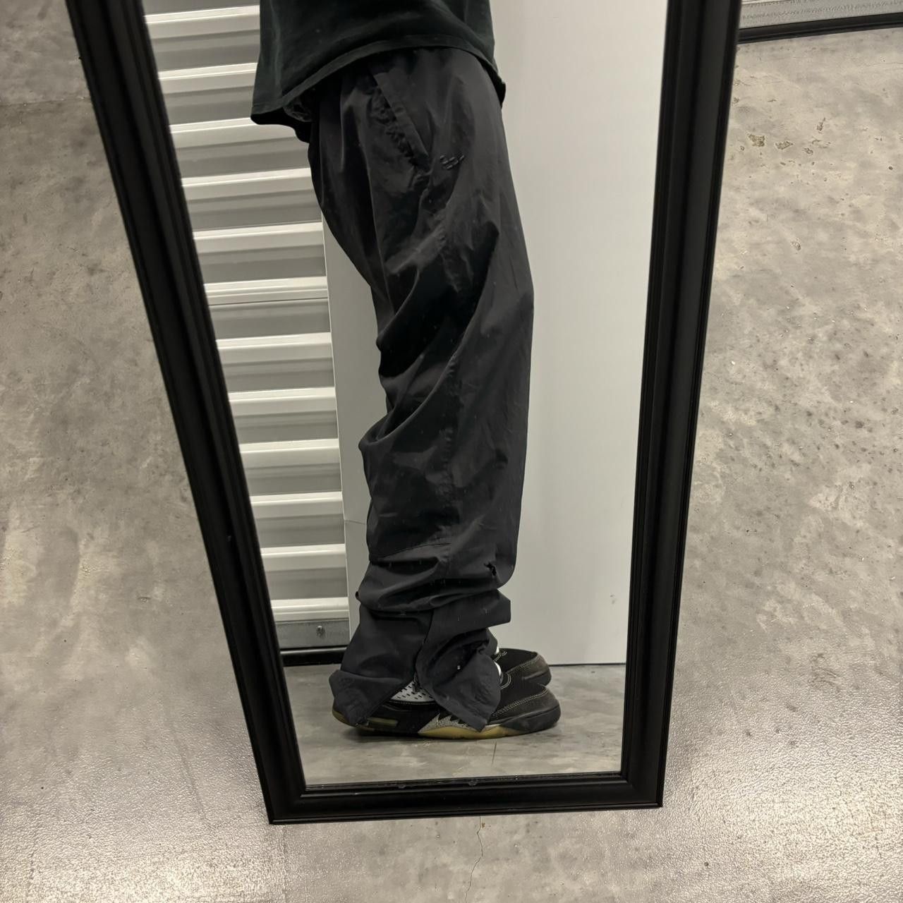 Japanese Brand × Vintage Crazy Vintage Y2K/2000s Baggy Grey Skater Drill Gorcpore Track Pants! Size US 34 / EU 50 - 2 Thumbnail