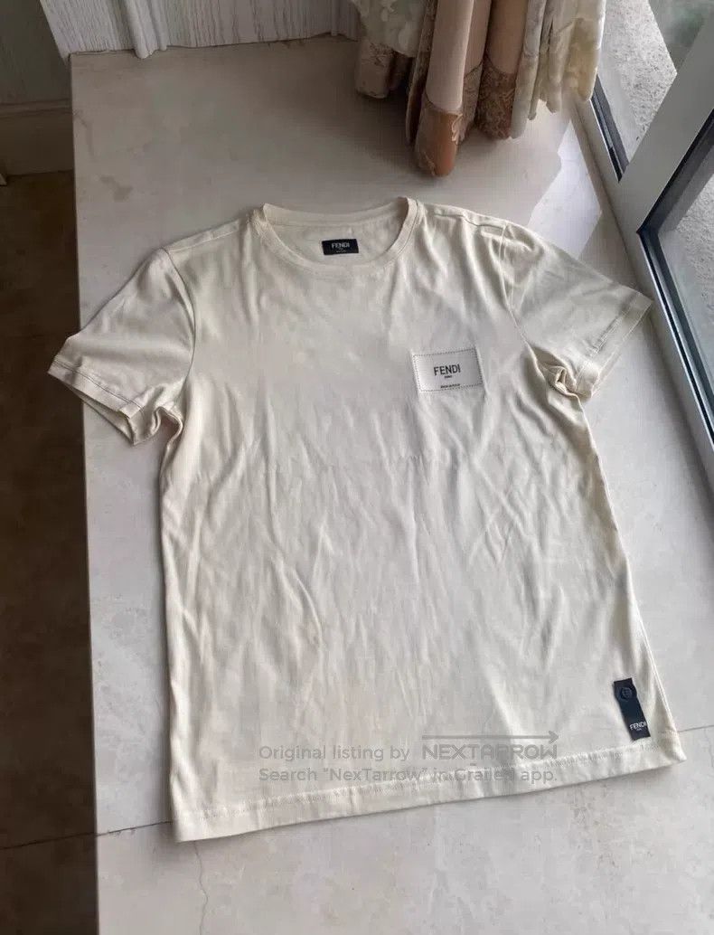 Fendi Fendi Men's logo embroidered short sleeve T-shirt Size US S / EU 44-46 / 1 - 1 Thumbnail