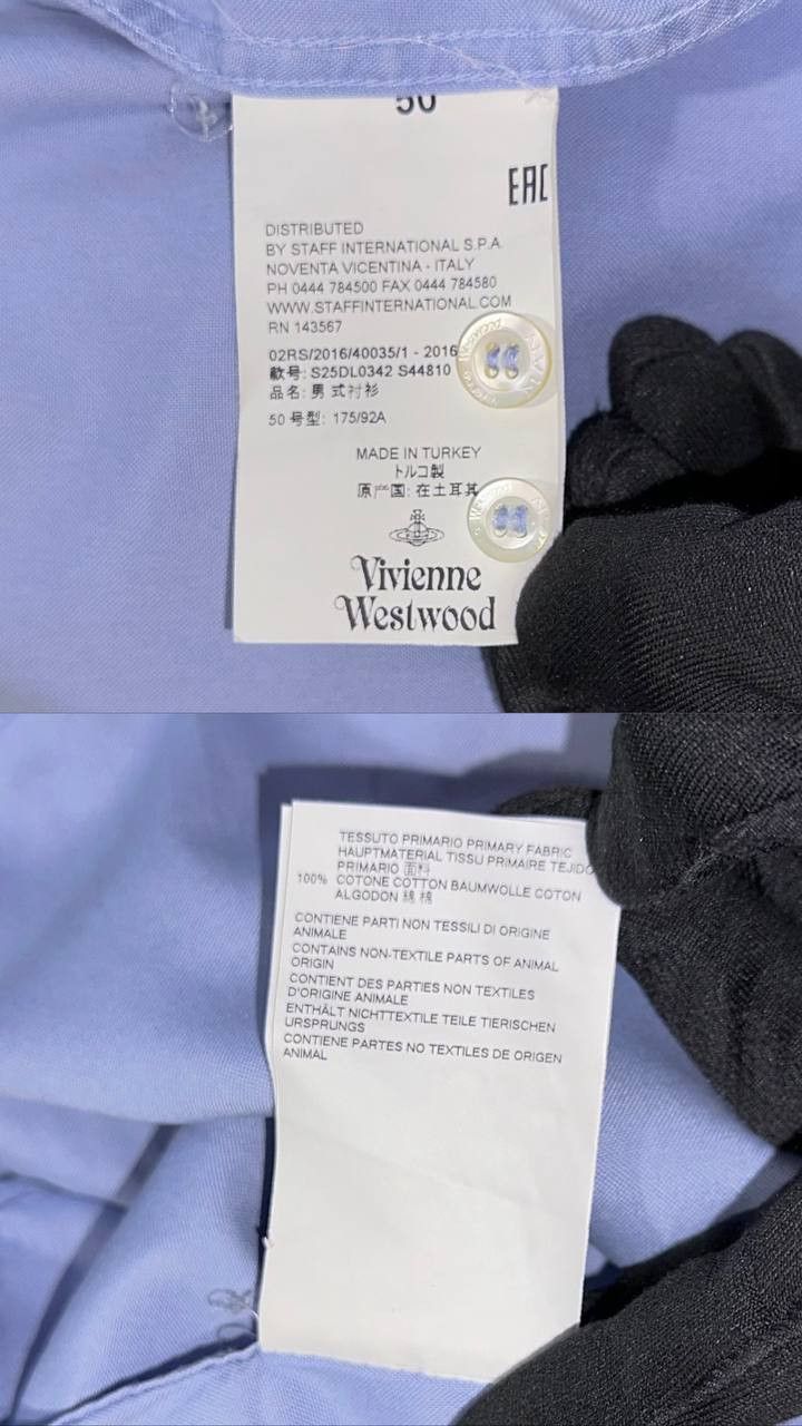 Vivienne Westwood Vivienne Westwood Shirt Buttons Up Long Sleeve logo Size US L / EU 52-54 / 3 - 10 Thumbnail