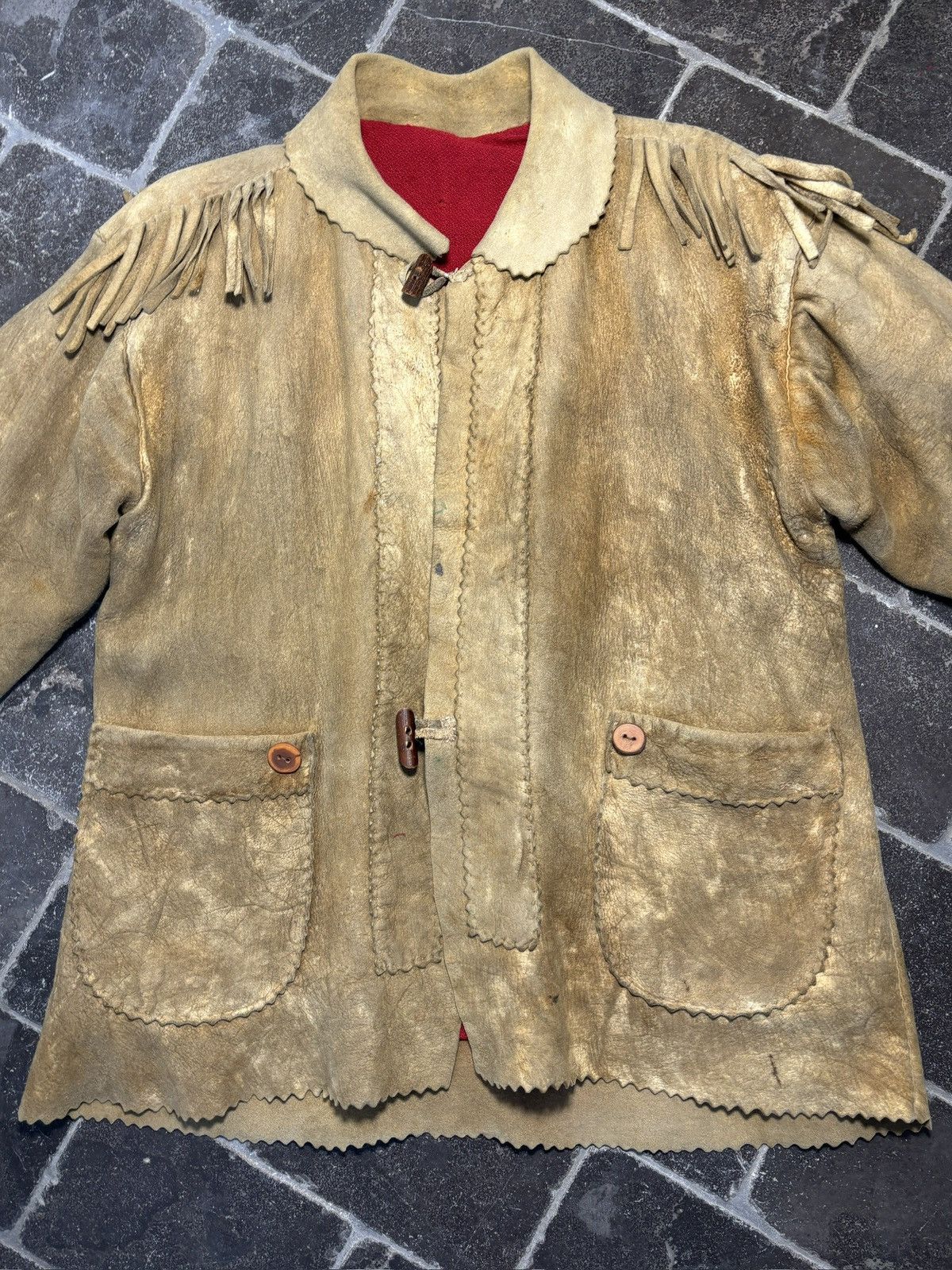Vintage True Vintage Moose Leather Coat Moosehide Blanket Lined Hand Size US M / EU 48-50 / 2 - 23 Thumbnail