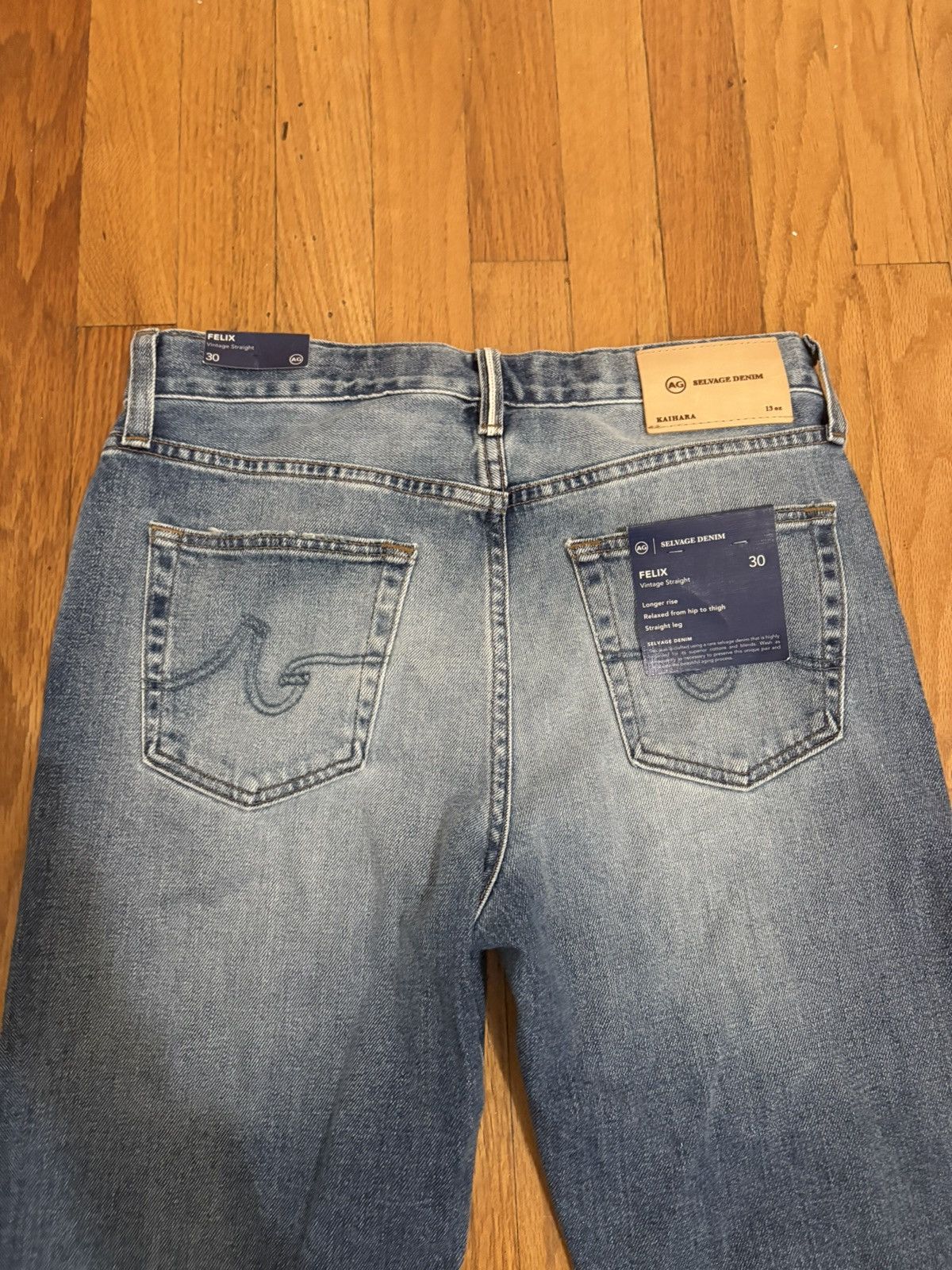 AG Adriano Goldschmied AG Felix Selvage Denim - Vintage Straight Size US 30 / EU 46 - 5 Thumbnail