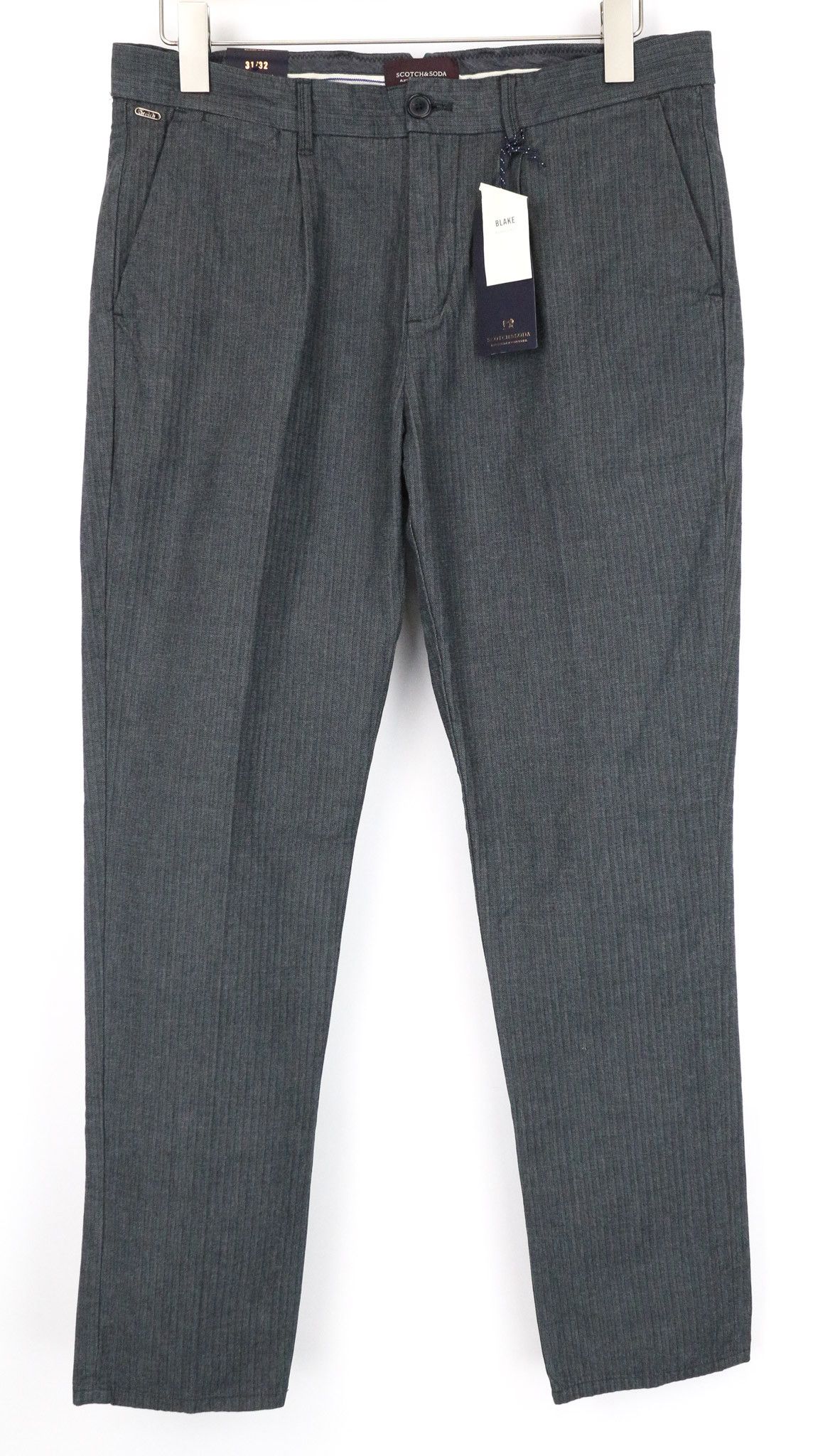 Scotch & Soda BLAKE W31/L32 Grey Stretch Patterned Trousers 74507 Size US 31 - 1 Thumbnail