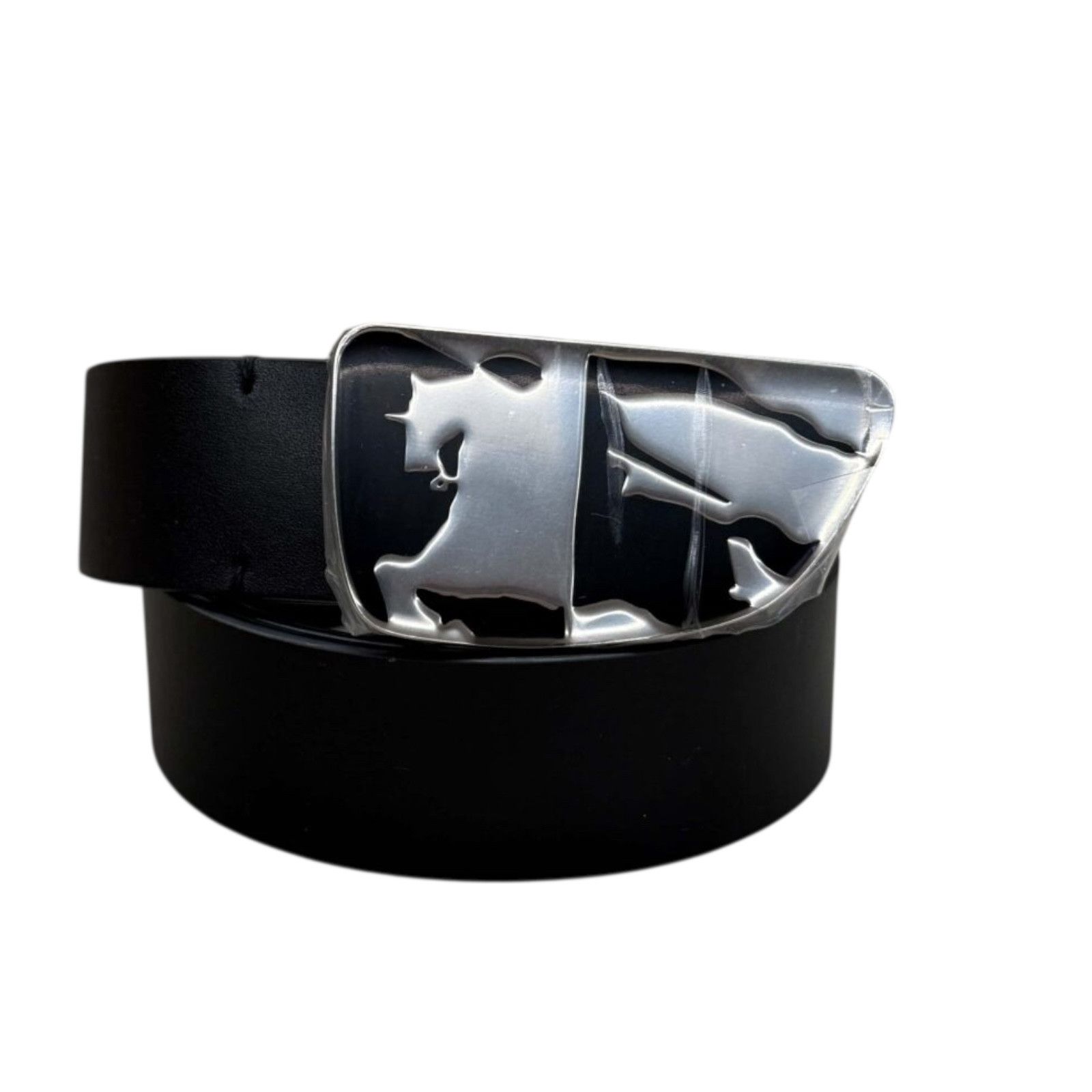 Burberry Belt Burberry Shield Buckle Black size 110 Size 36 - 3 Thumbnail