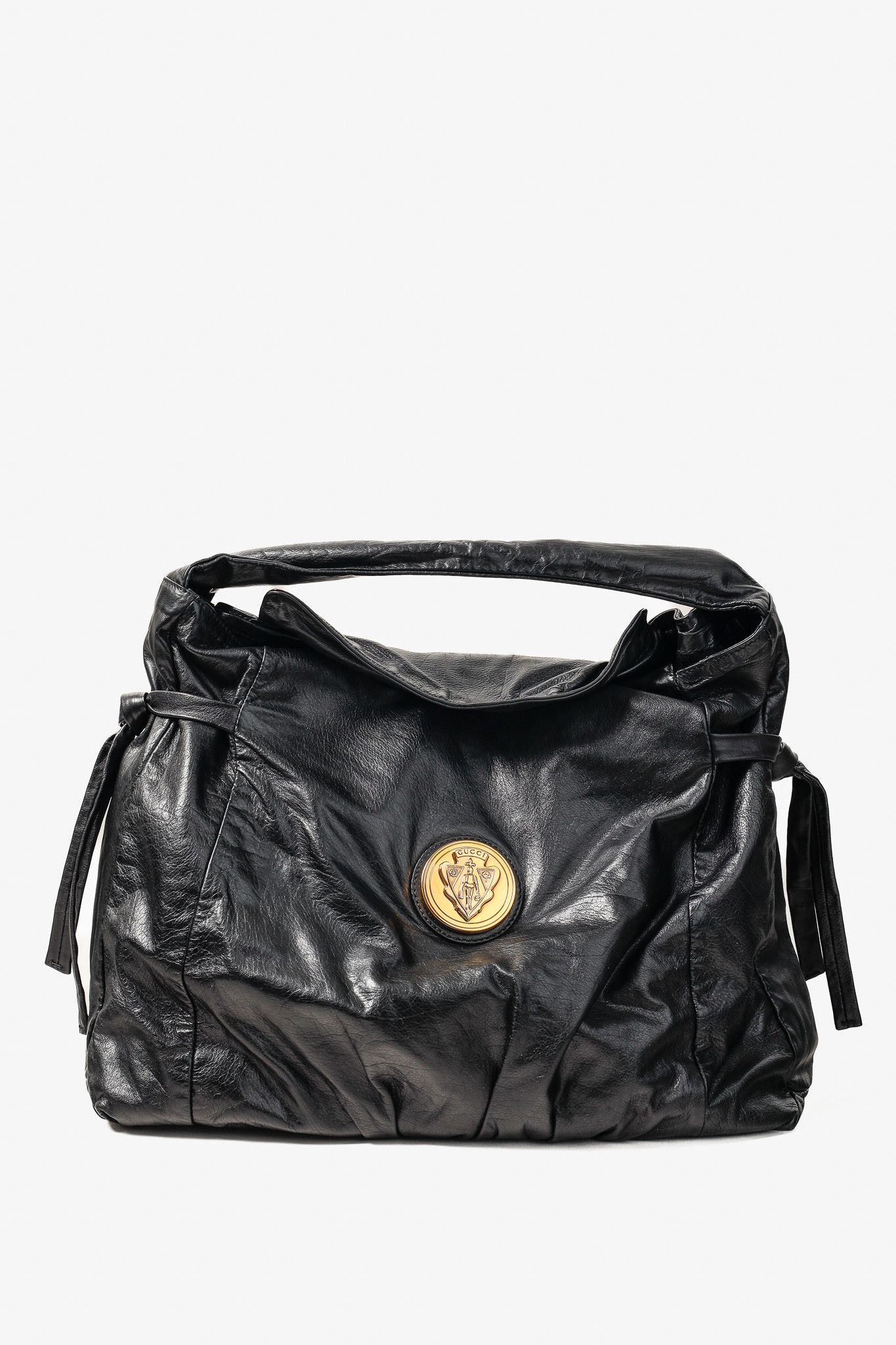 Gucci Gucci Medium Hysteria Black Leather Hobo Bag Size ONE SIZE - 1 Thumbnail