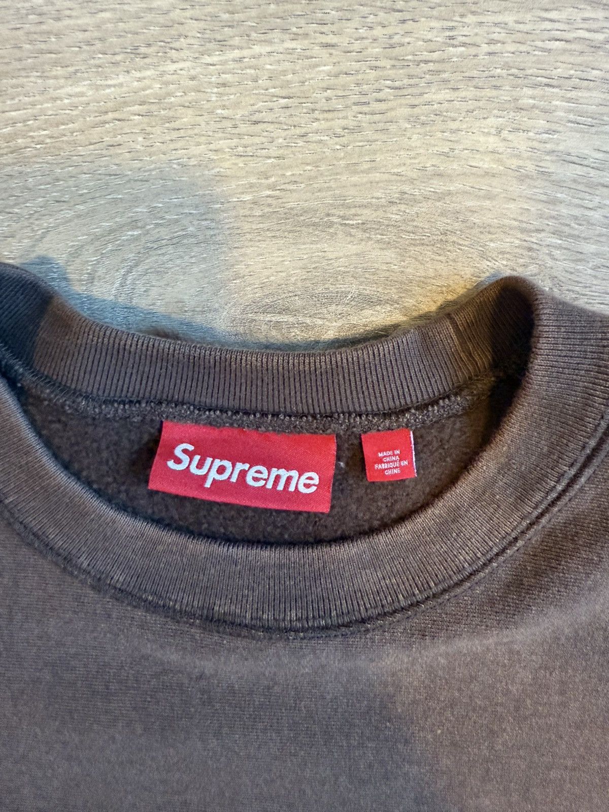 Supreme Supreme Washed Box Logo Crewneck Brown Size US M / EU 48-50 / 2 - 4 Thumbnail