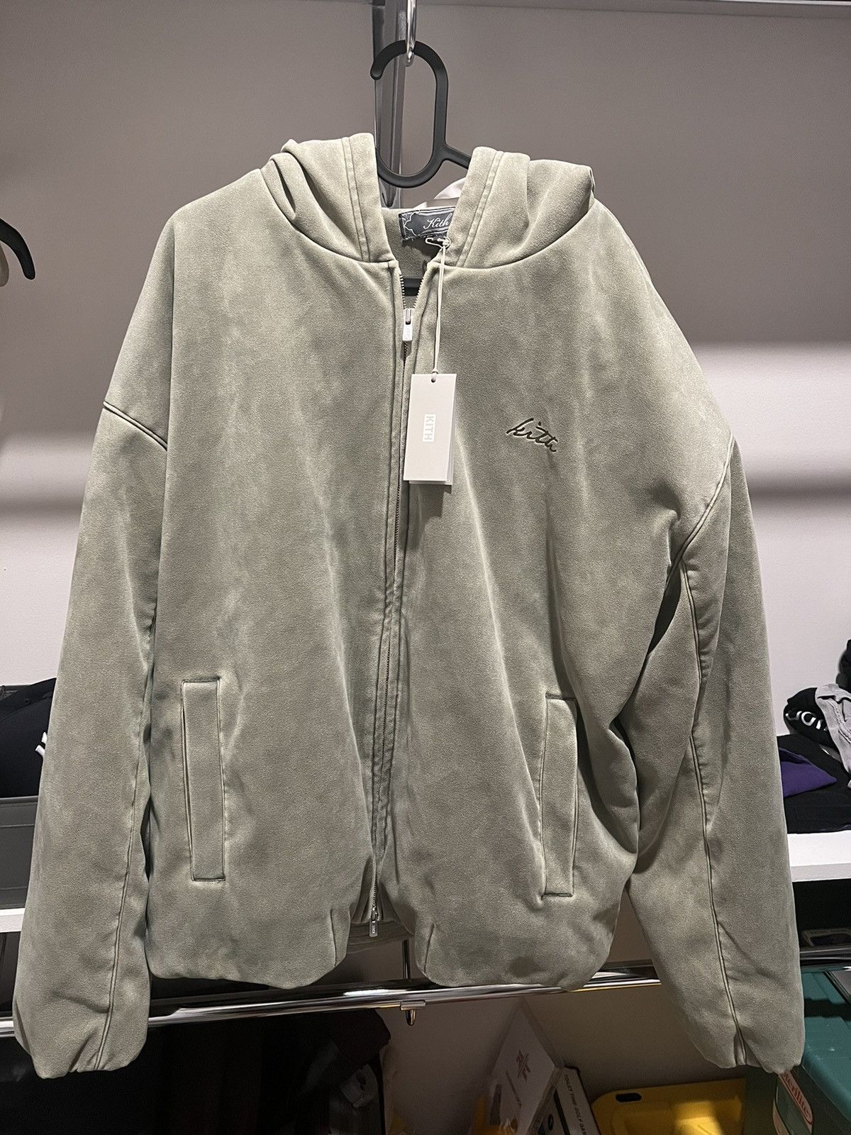 Kith Kith Washed Microsuede Puffed Jaysen Hoodie Size US L / EU 52-54 / 3 - 1 Thumbnail