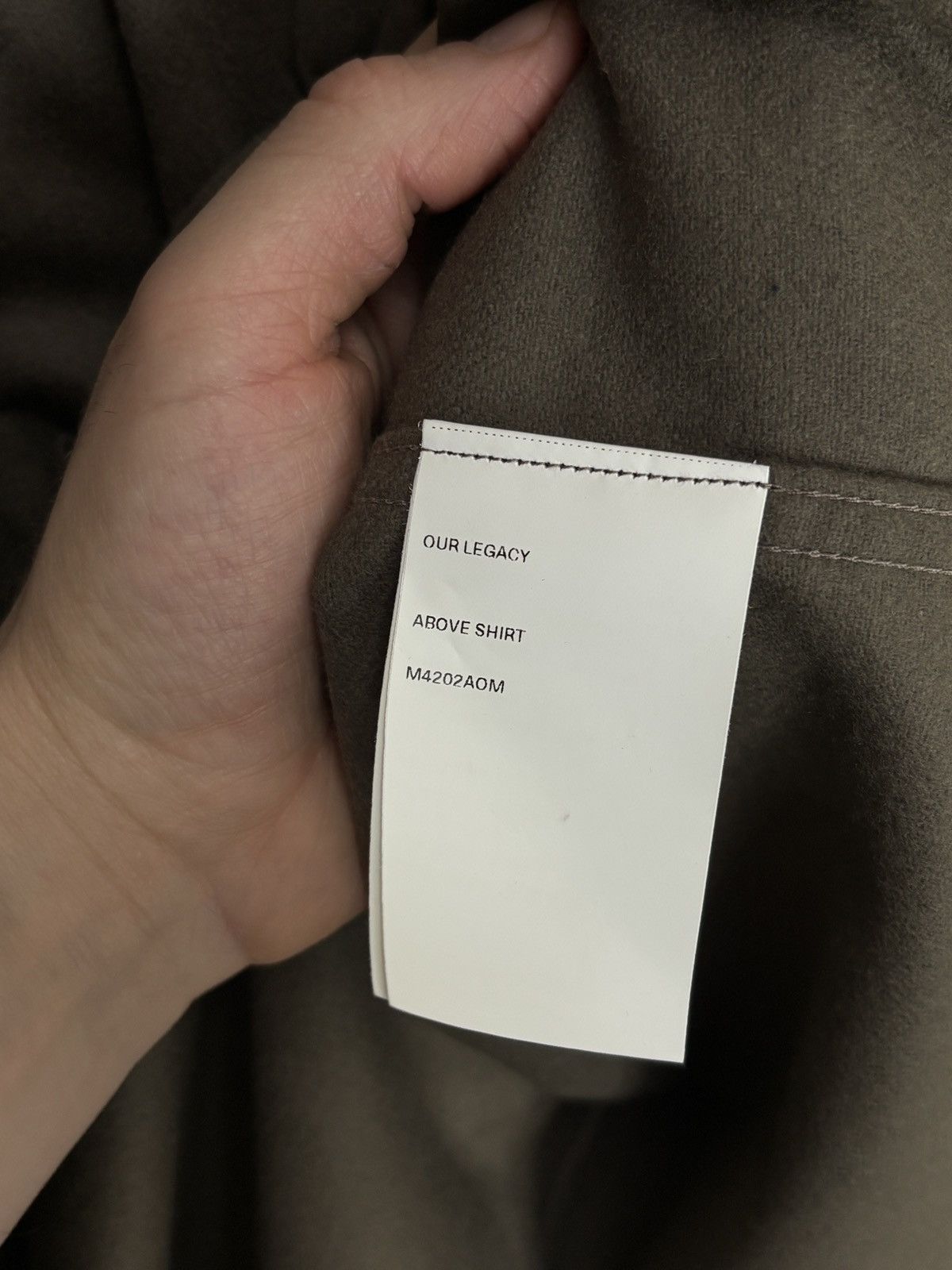 Our Legacy Our Legacy Olive Button Up Above Shirt Wool Cashmere Size US M / EU 48-50 / 2 - 7 Thumbnail