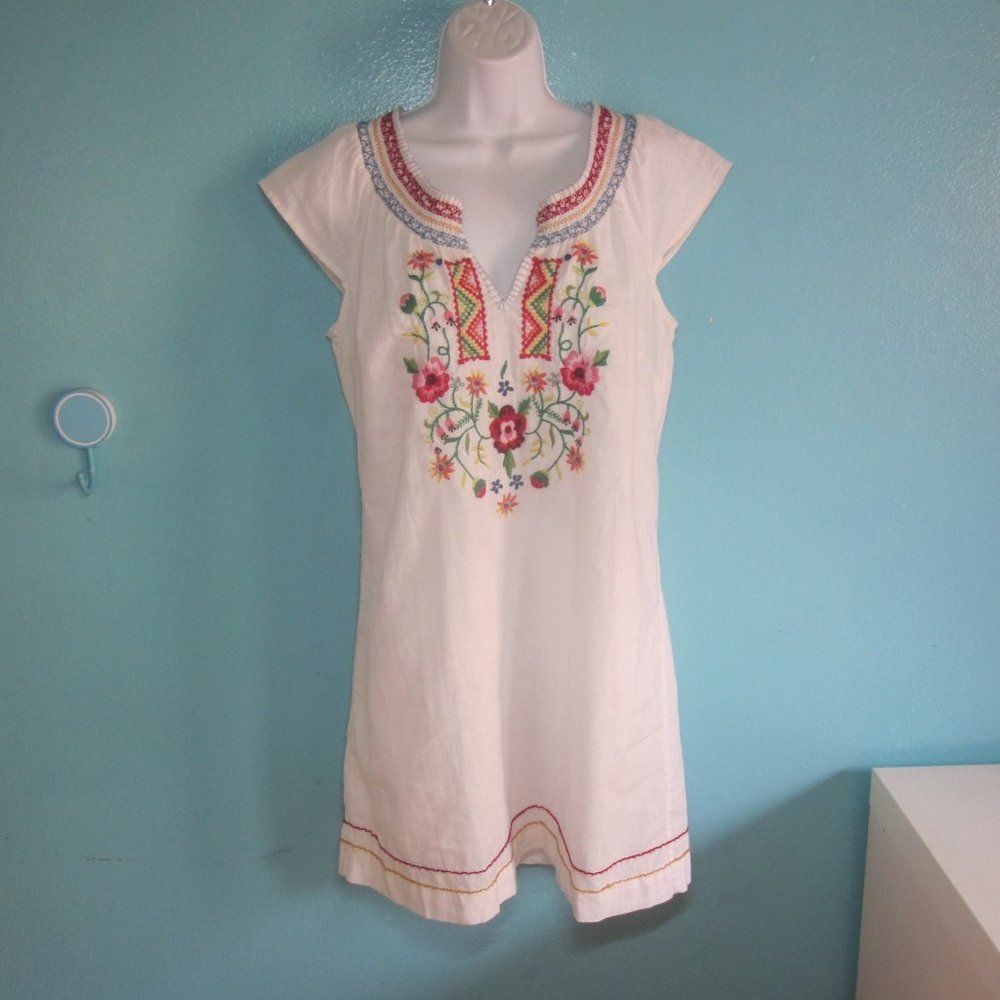 Lucky Brand Vintage Y2K Lucky Brand Size S Shift Embroidered Summer Line Size S / US 4 / IT 40 - 1 Thumbnail