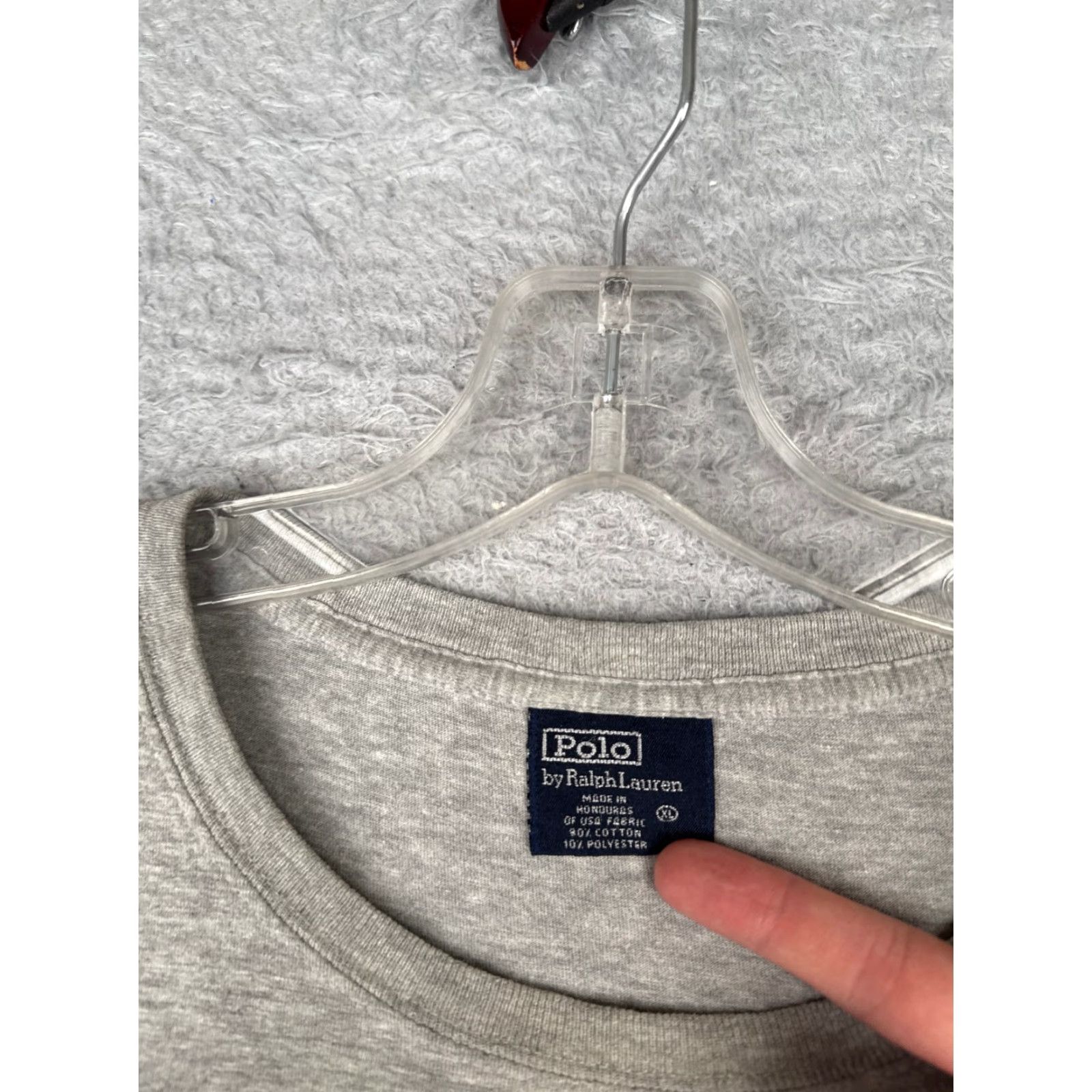 Ralph Lauren VINTAGE Ralph Lauren Polo Shirt Mens XL Gray Cotton Jersey Embroidered Logo Classic American Sports Size US XL / EU 56 / 4 - 7 Thumbnail