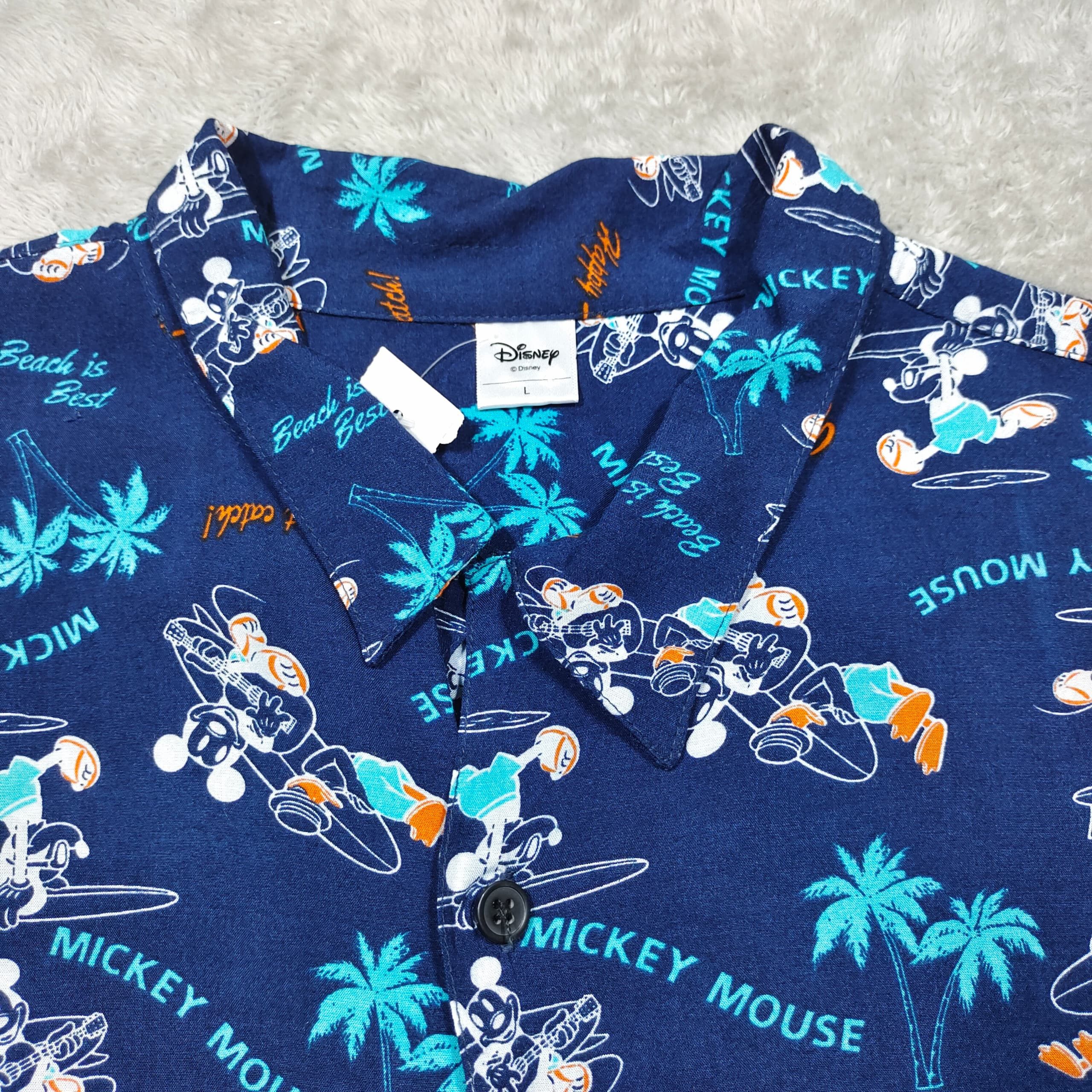 Mickey Mouse × Sun Surf 100% RAYON MICKEY MOUSE FULL PRINT HAWAII BUTTON UP SHIRT Size US L / EU 52-54 / 3 - 5 Thumbnail