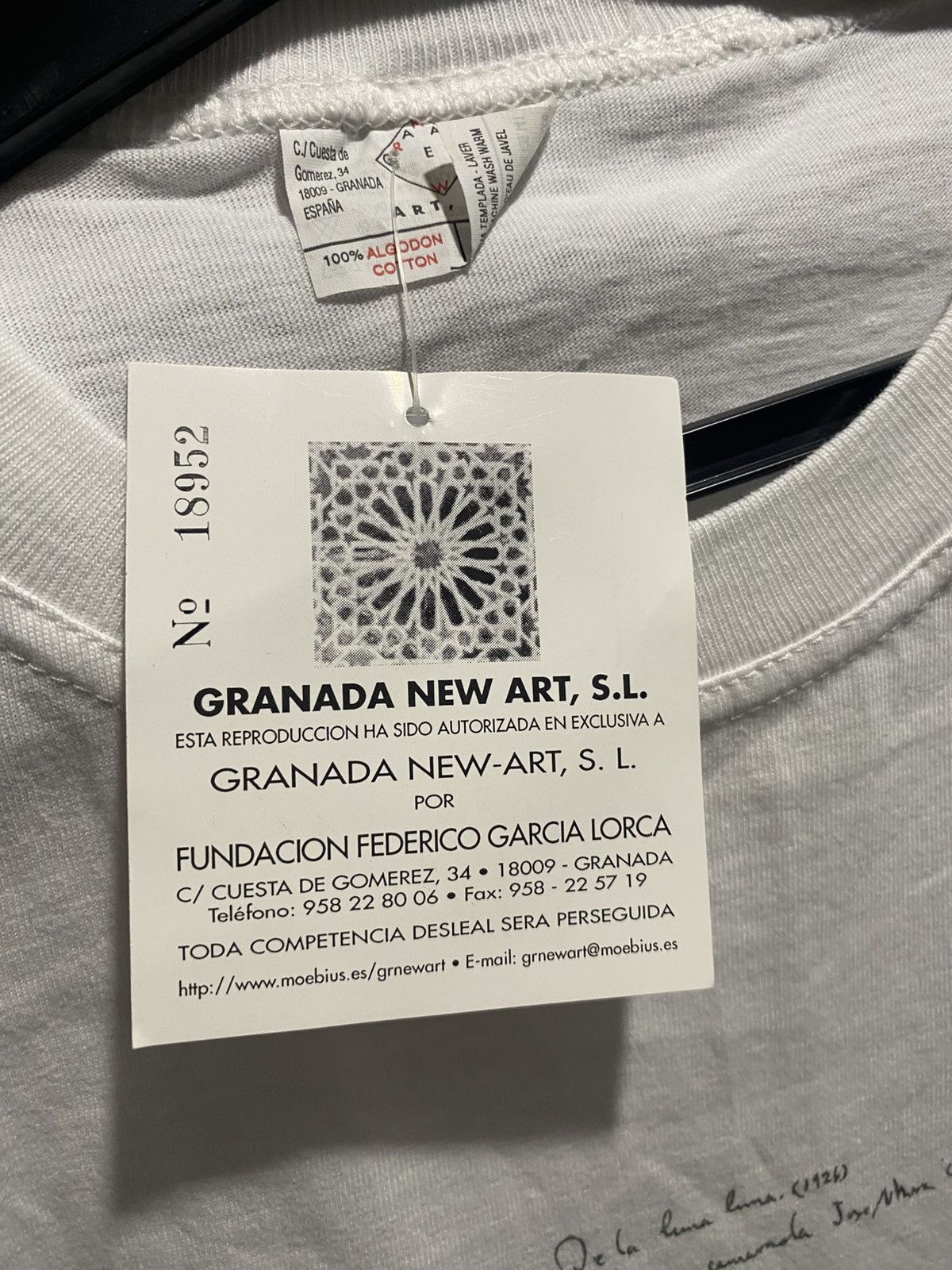Vintage Federico Garcia Lorca Art Tee XL DS 90s Granada museum Size US XL / EU 56 / 4 - 5 Thumbnail