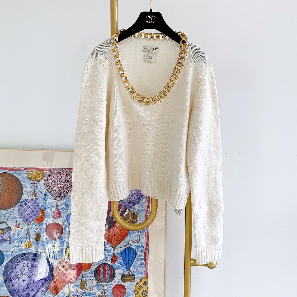 Bottega Veneta Bottega Veneta Gold Chain Sweater IT 42 Size M / US 6-8 / IT 42-44 - 1 Thumbnail