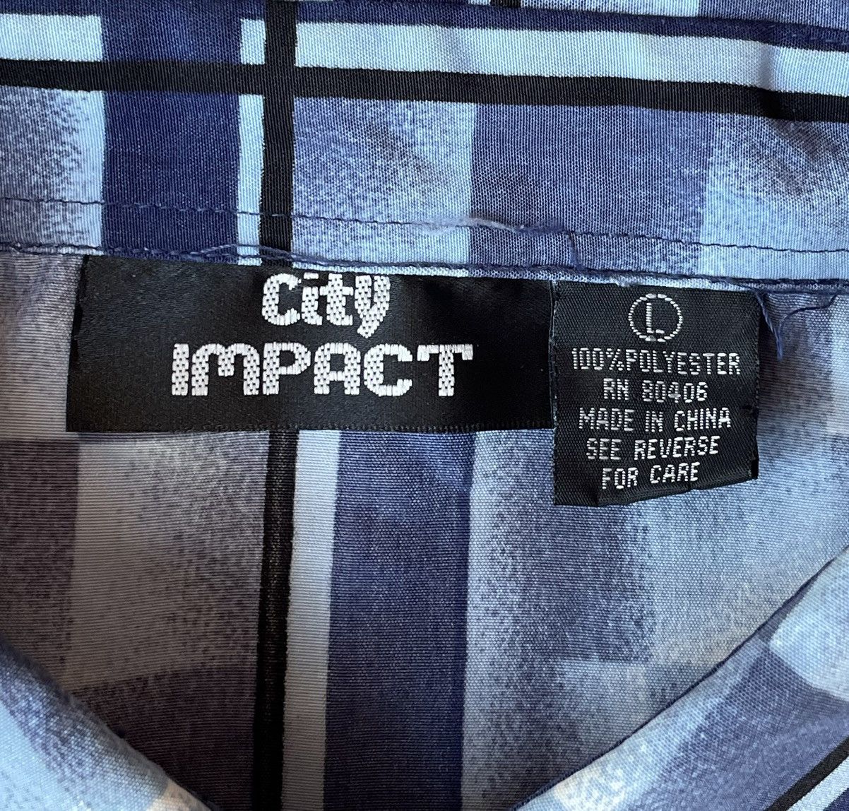Vintage Y2k City Impact Geometric Dance floor AOP button Shirt Size US L / EU 52-54 / 3 - 2 Thumbnail