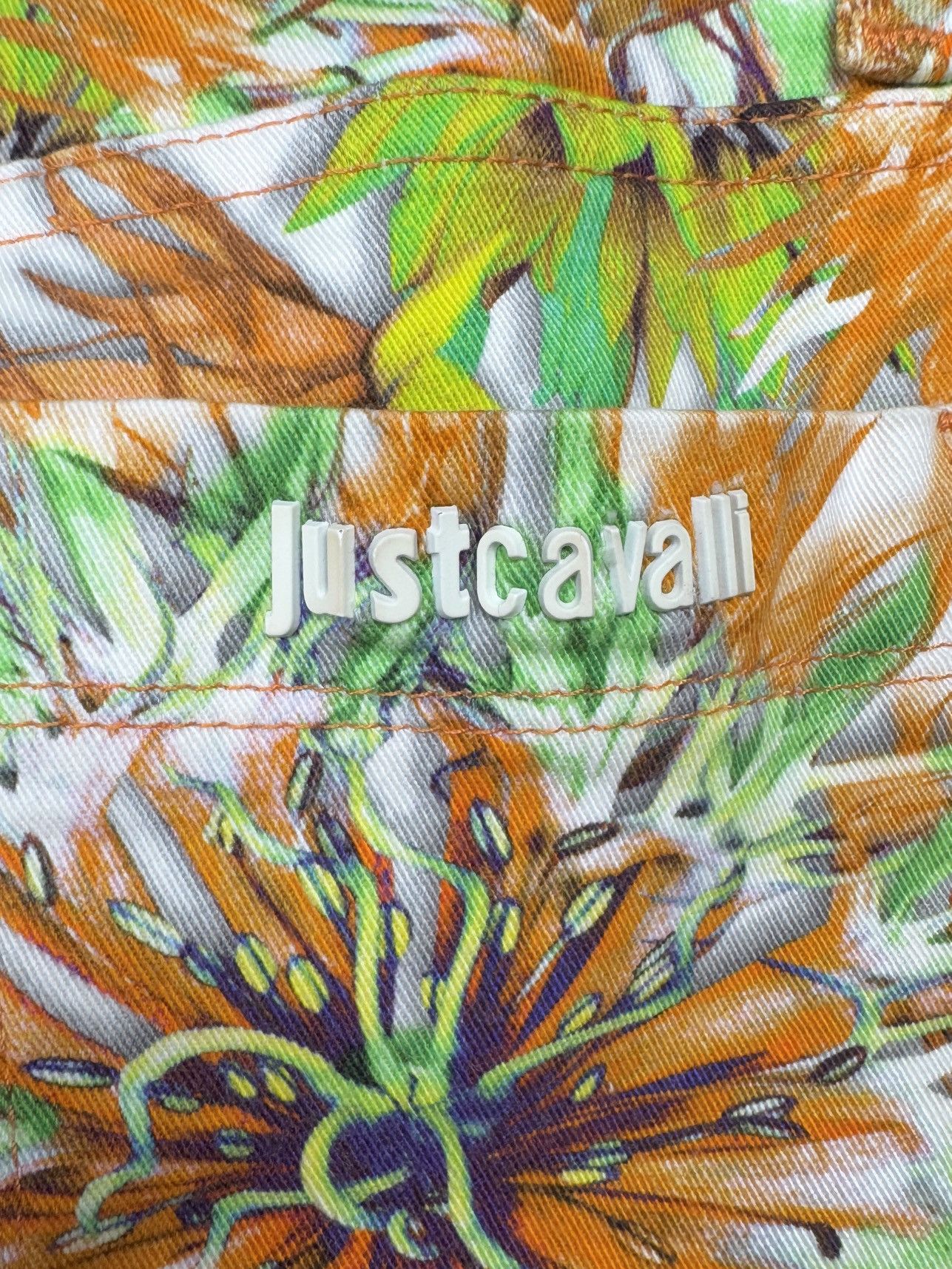 Just Cavalli Just Cavalli Multicolor Floral And Python Print Fit Jeans Size 27" / US 4 / IT 40 - 9 Thumbnail