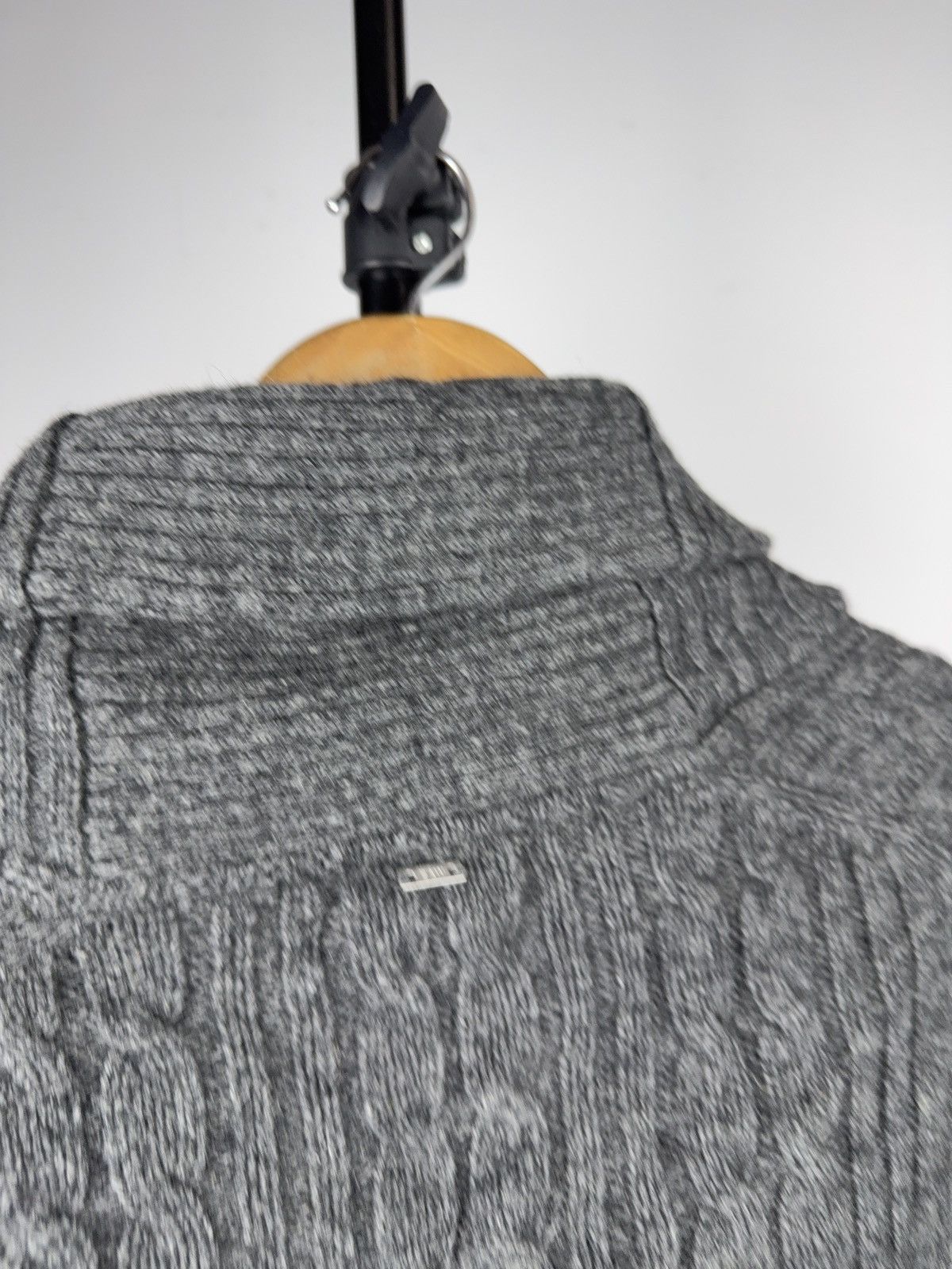 G-Star 00s Y2K G-Star RAW Cable Knit Shawl Cardigan Wool Blend Size US S / EU 44-46 / 1 - 12 Thumbnail
